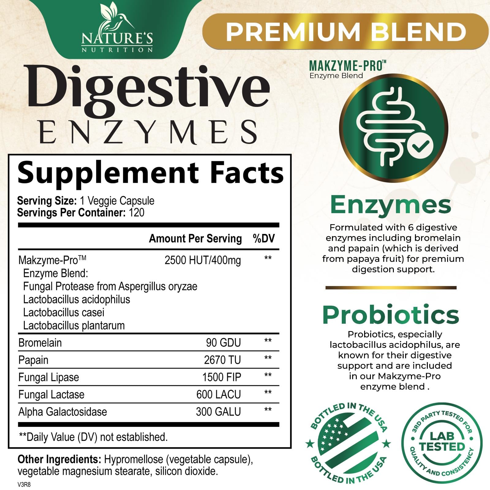 Digestive Enzymes - Super Digestive Multi Enzyme Complex for Bloating & Gut Health Support with Bromelain, Papain, Probiotics & Prebiotics - Digestion Health