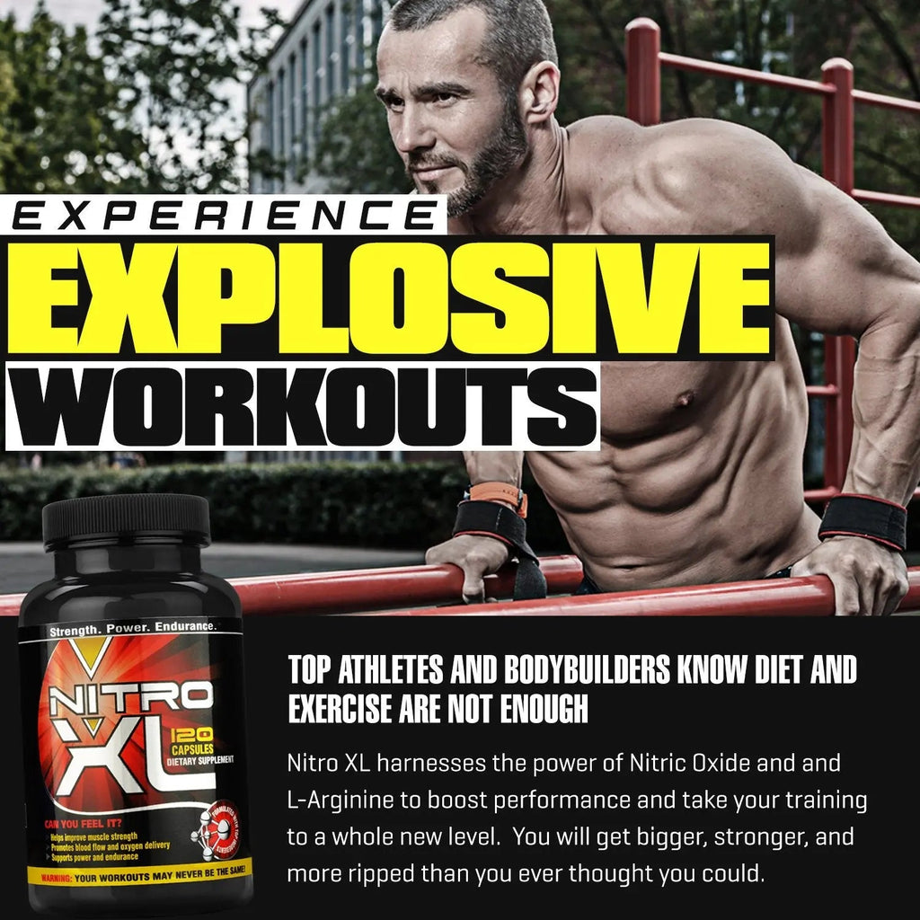 Nitro XL | Nitric Oxide Bodybuilding Supplement – with L-Arginine | Build Muscle Mass Nitro XL Au supplements