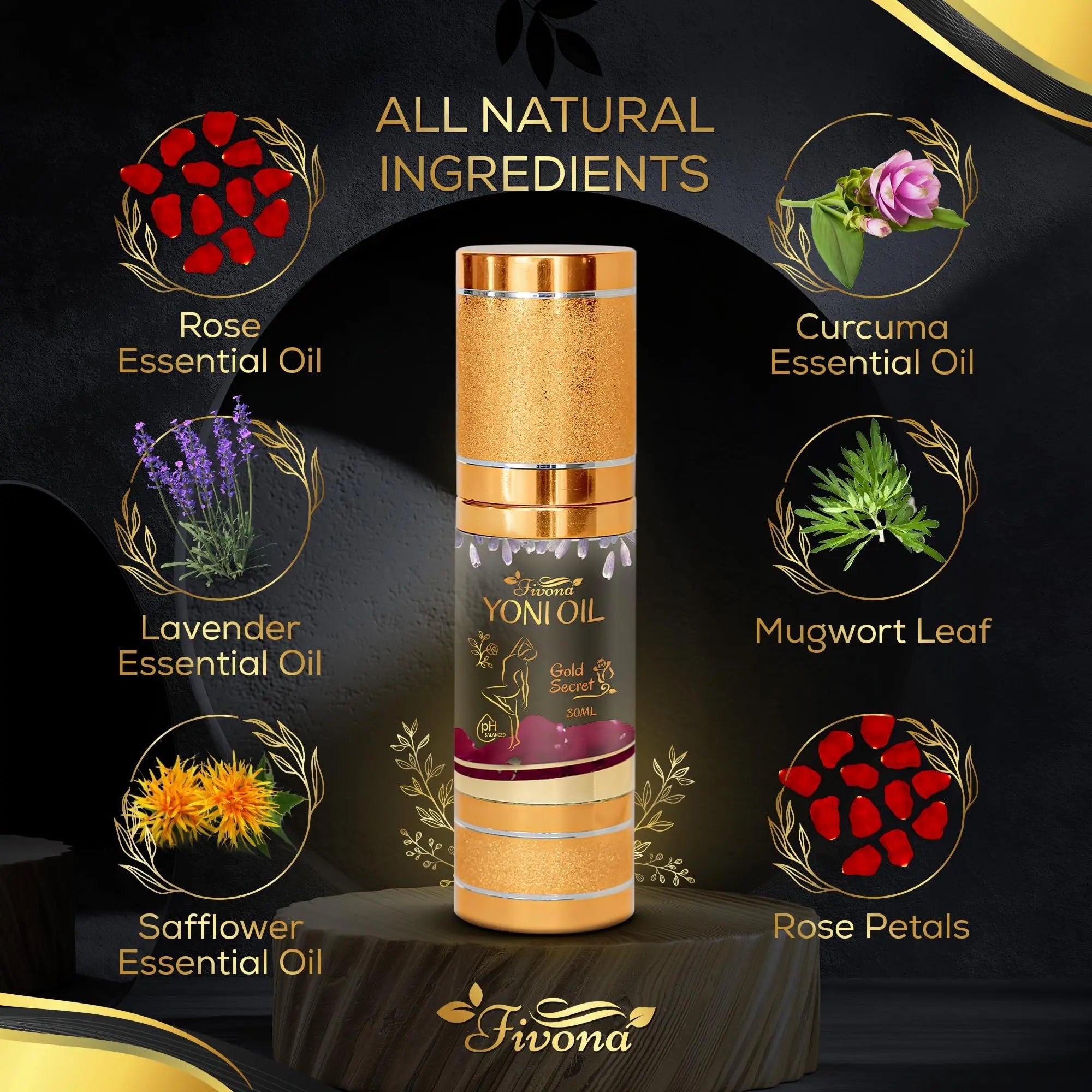Fivona 4-in-1 Feminine Care Kit, Yoni Oil, Yoni Soap, Yoni Steaming Pot and Red Premium V Steam Herbs FIVONA Au supplements
