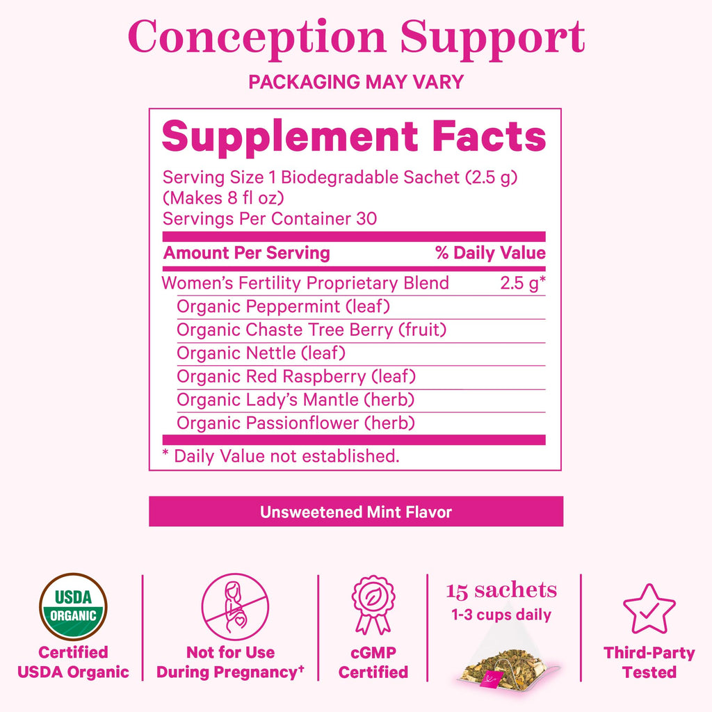 Pink Stork Fertility Bundle for Women – Conception Tea + Prenatal Vitamin Support with Inositol, Vitex, Folate & Ashwagandha – Supports Hormone Balance, Cycle Health & Preconception Wellness Pink Stork Au supplements