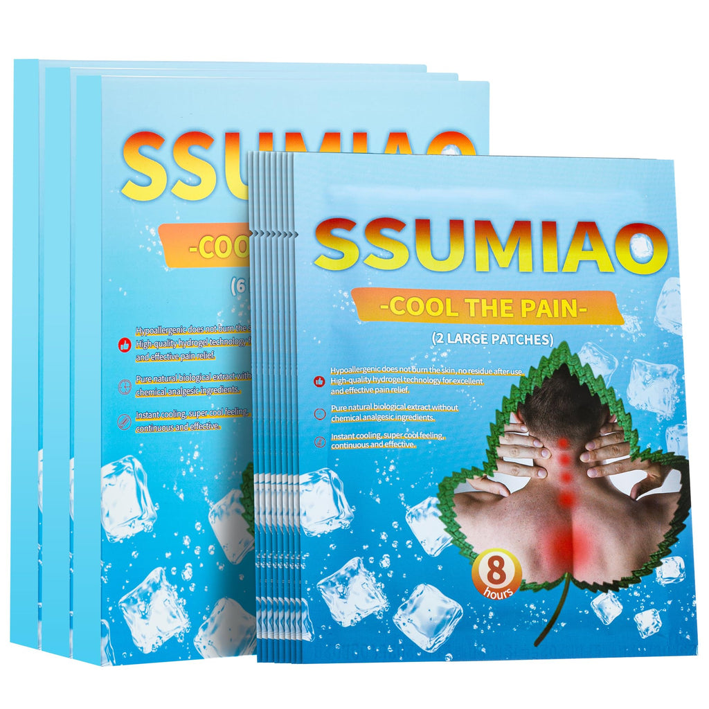 ssumiao 18pcs Menthol 4% & Capsaicin 0.25% Pain Relief Patches, 12-Hour Hydrogel Topical Analgesic, Back/Neck/Knee/Shoulder Muscle & Joint Relief, Non-Drowsy, Low-Odor, Individually Wrapped ssumiao Au supplements