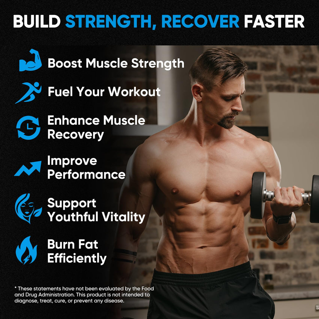 Venture Pal 100% Pure Micronized Creatine Monohydrate Powder, Unflavored Creatine for Women & Men, Vegan, Keto, Gluten Free, 5 g (5000mg) per Serving