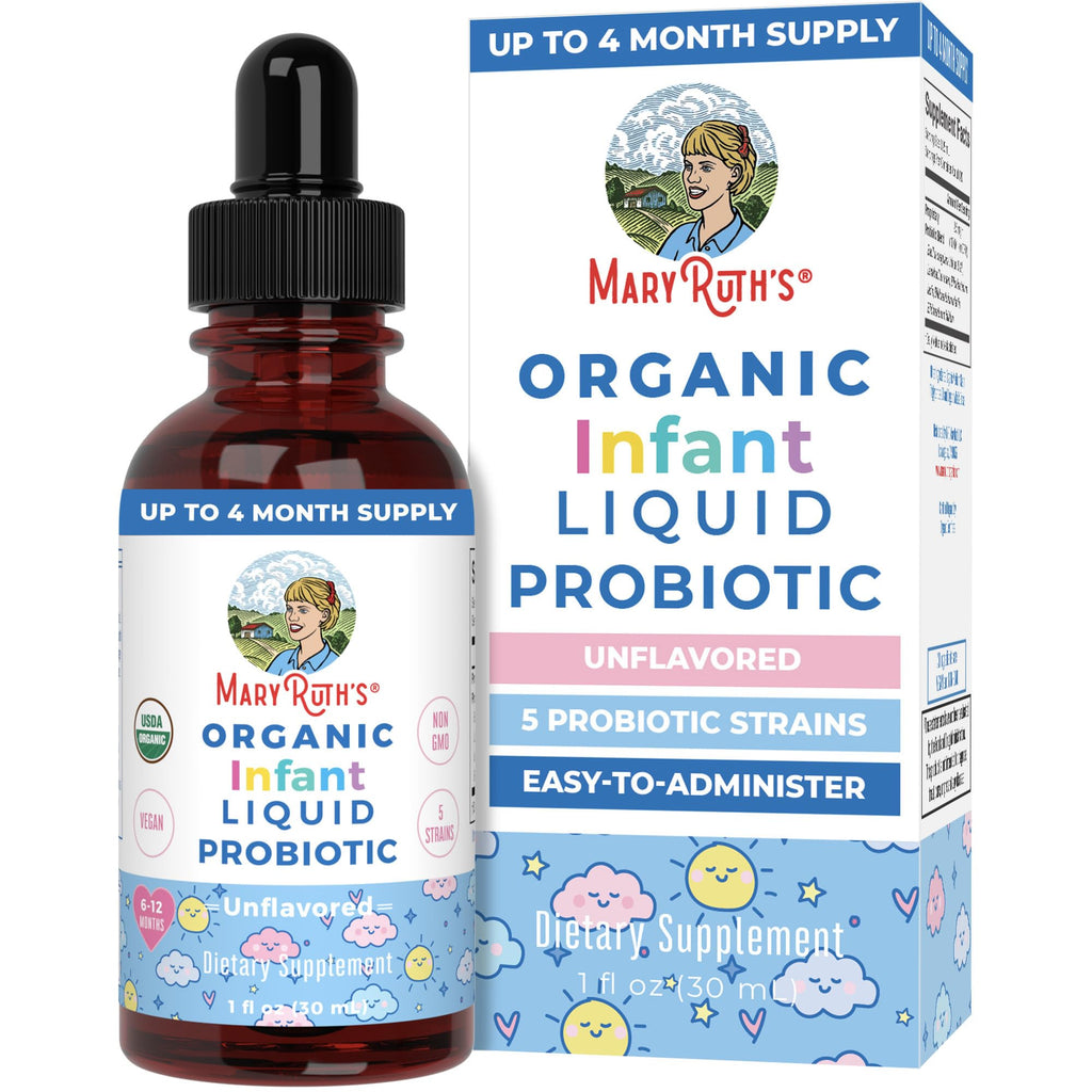 MaryRuth Organics USDA Organic Infant Liquid Probiotic Drops | Baby Essentials | Probiotics for Infants | Baby Probiotic Drops