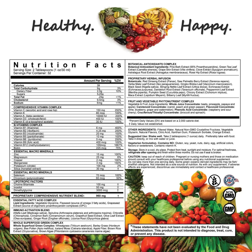 LiquiVive Liquid Vitamins Mega Nutrition | Vegetarian Daily Multivitamin Balance Immune Support Booster Superfood of Nature | Vitamin C D3 A B12 E K | Life Miracle Au supplements