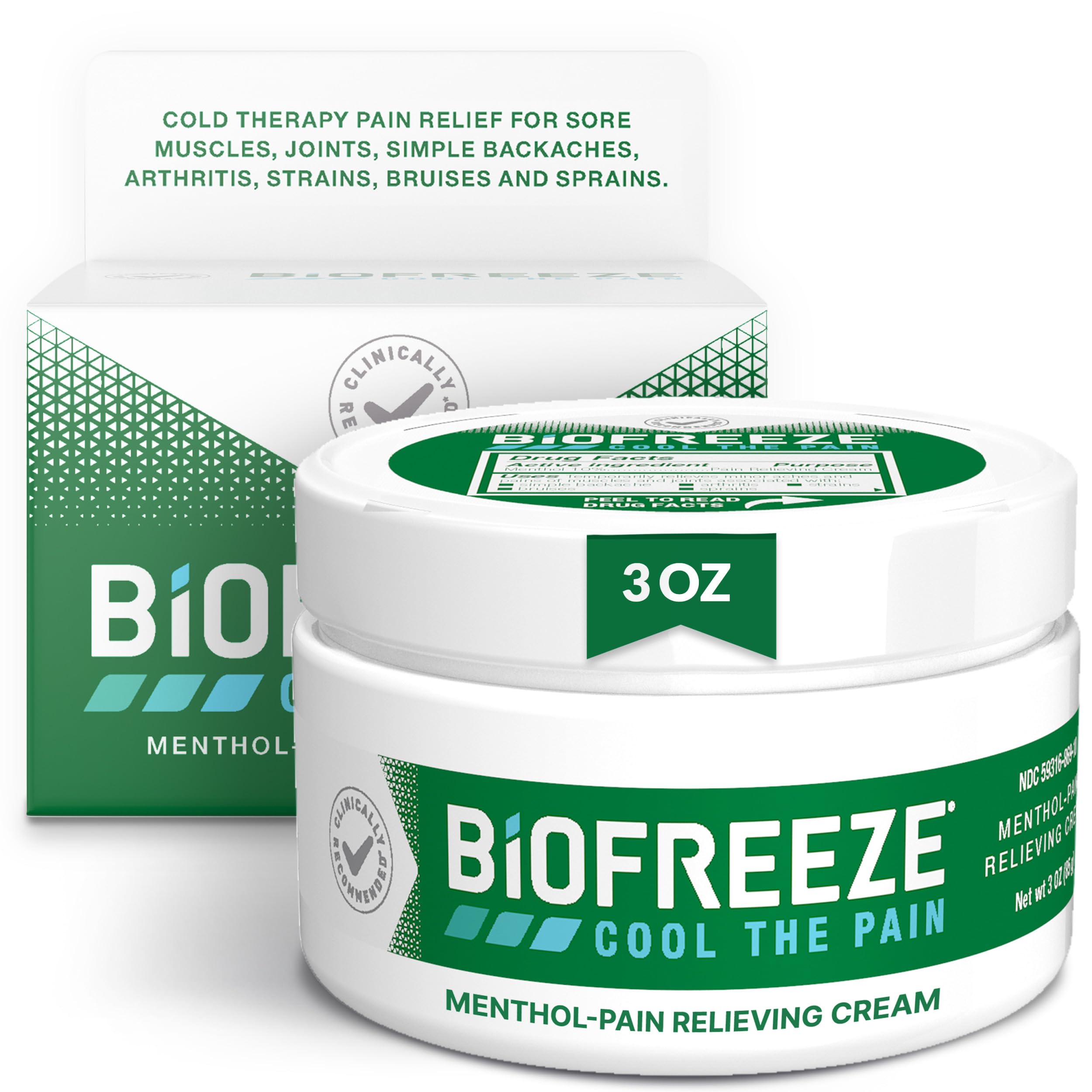 Biofreeze Pain Relief Cream for Knee, Neck, Hip, Joint, Shoulder, & Simple Backache, Arthritis Pain Reliever, Sore Muscle Relief, Cooling Menthol Pain Cream, 3 Oz Biofreeze Au supplements