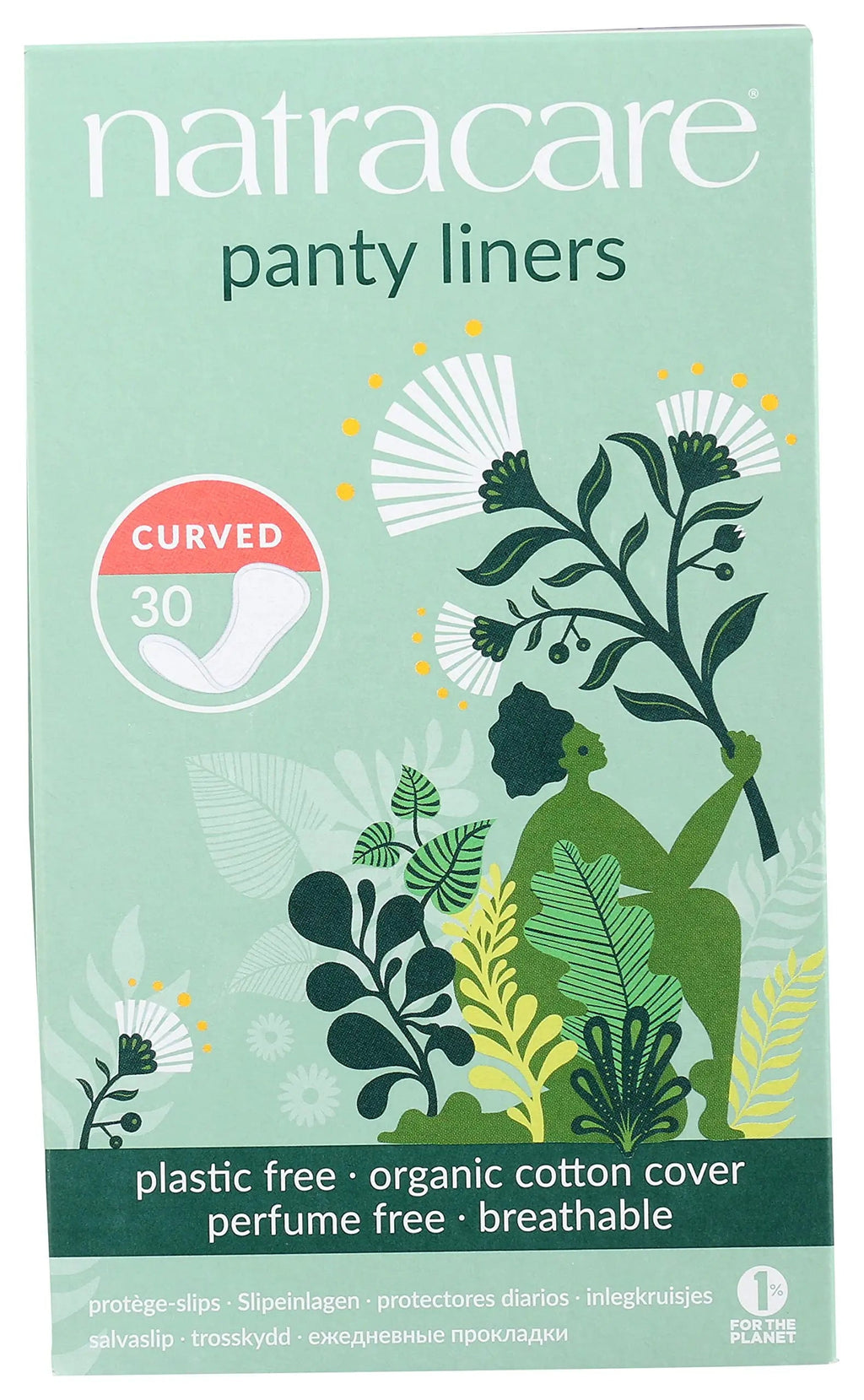 Natracare Natural Organic Curved Panty Liners, with Certified Organic Cotton, Ecologically Certified NATRACARE Au supplements