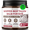 RICHGRAND Beef Tallow for Skin - Whipped Tallow and Honey Balm - Grass Fed Beef Tallow for Face, Daily Moisturizer & Body Butter