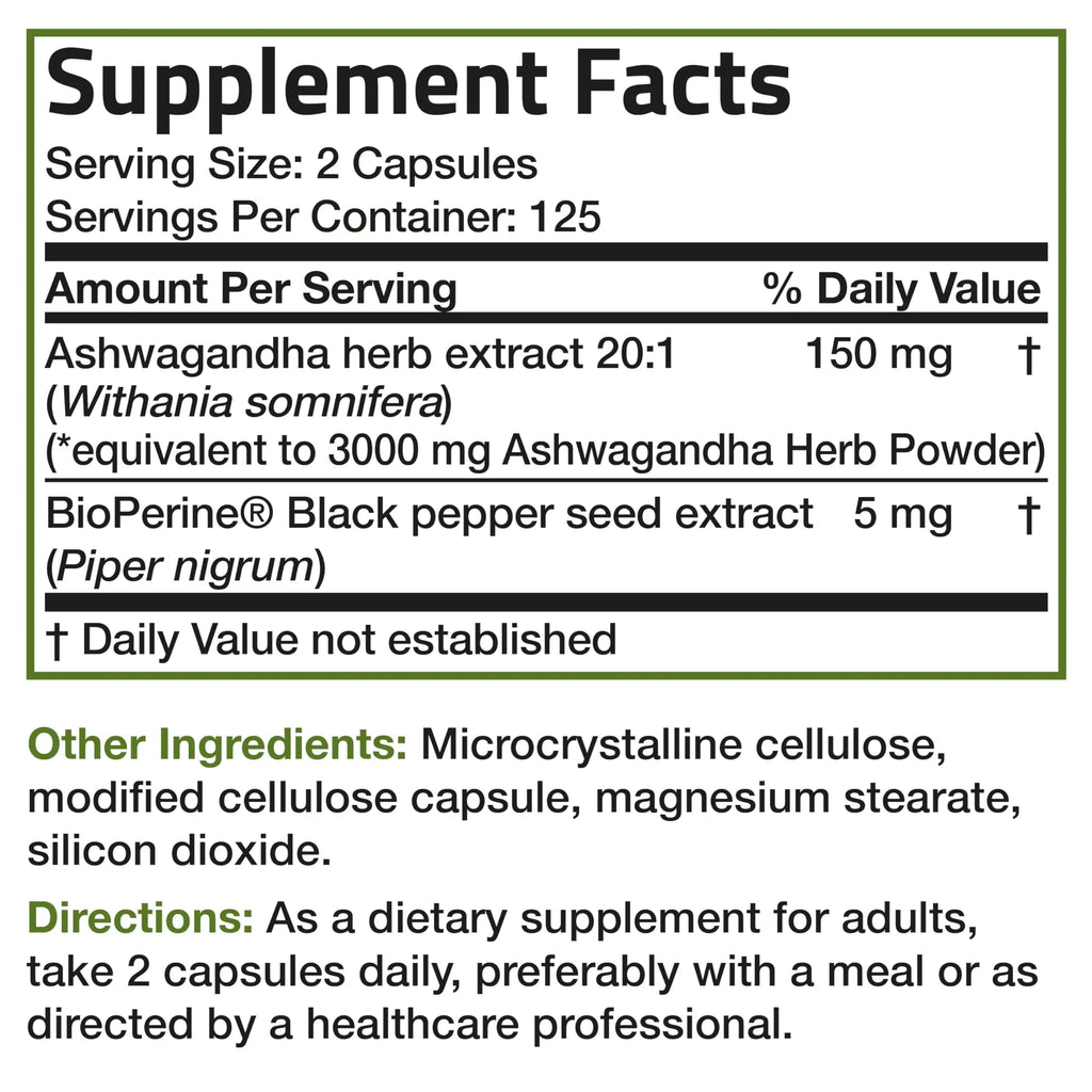 Bronson Ashwagandha Extra Strength 3000 mg Stress & Mood Support with BioPerine Bronson Au supplements