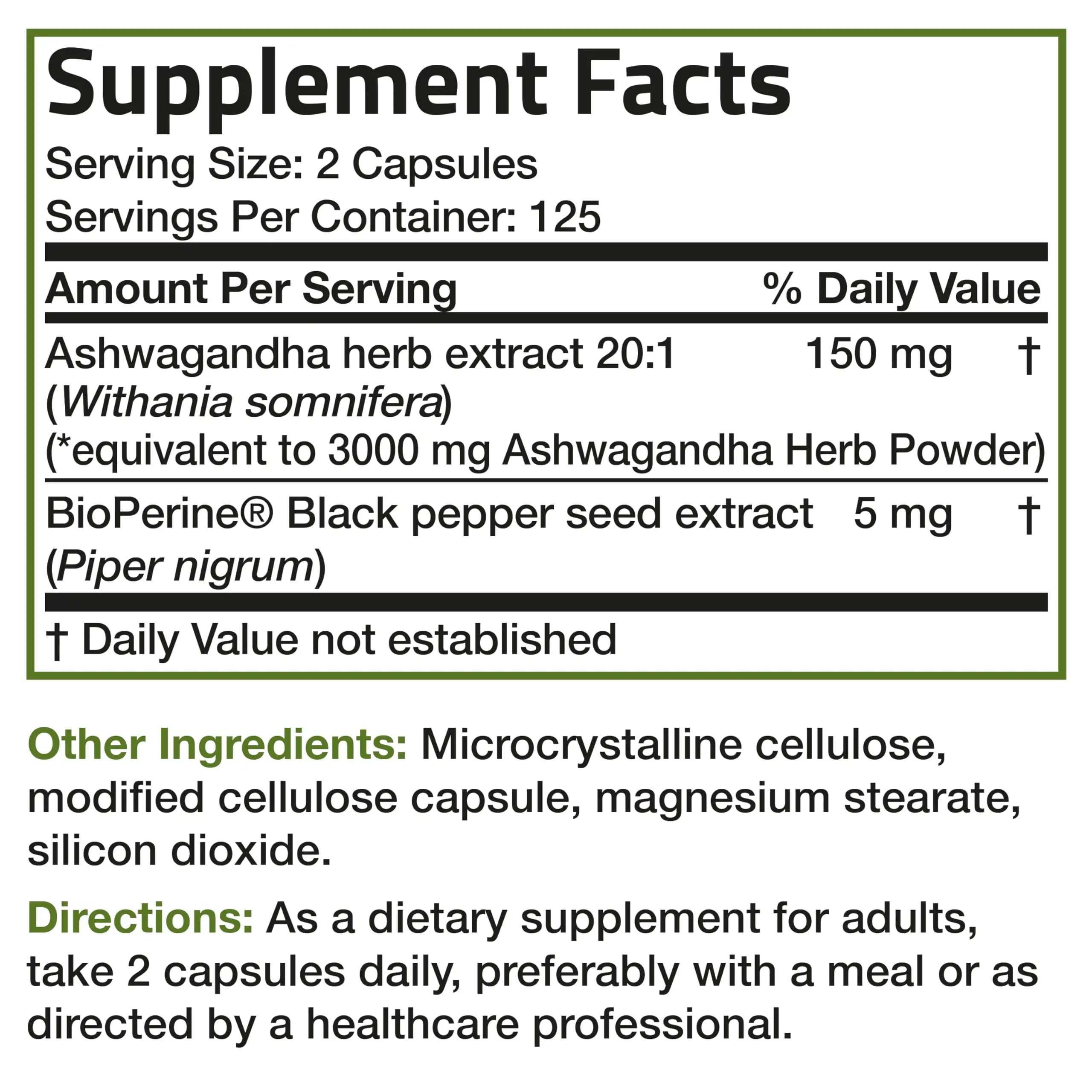 Bronson Ashwagandha Extra Strength 3000 mg Stress & Mood Support with BioPerine Bronson Au supplements
