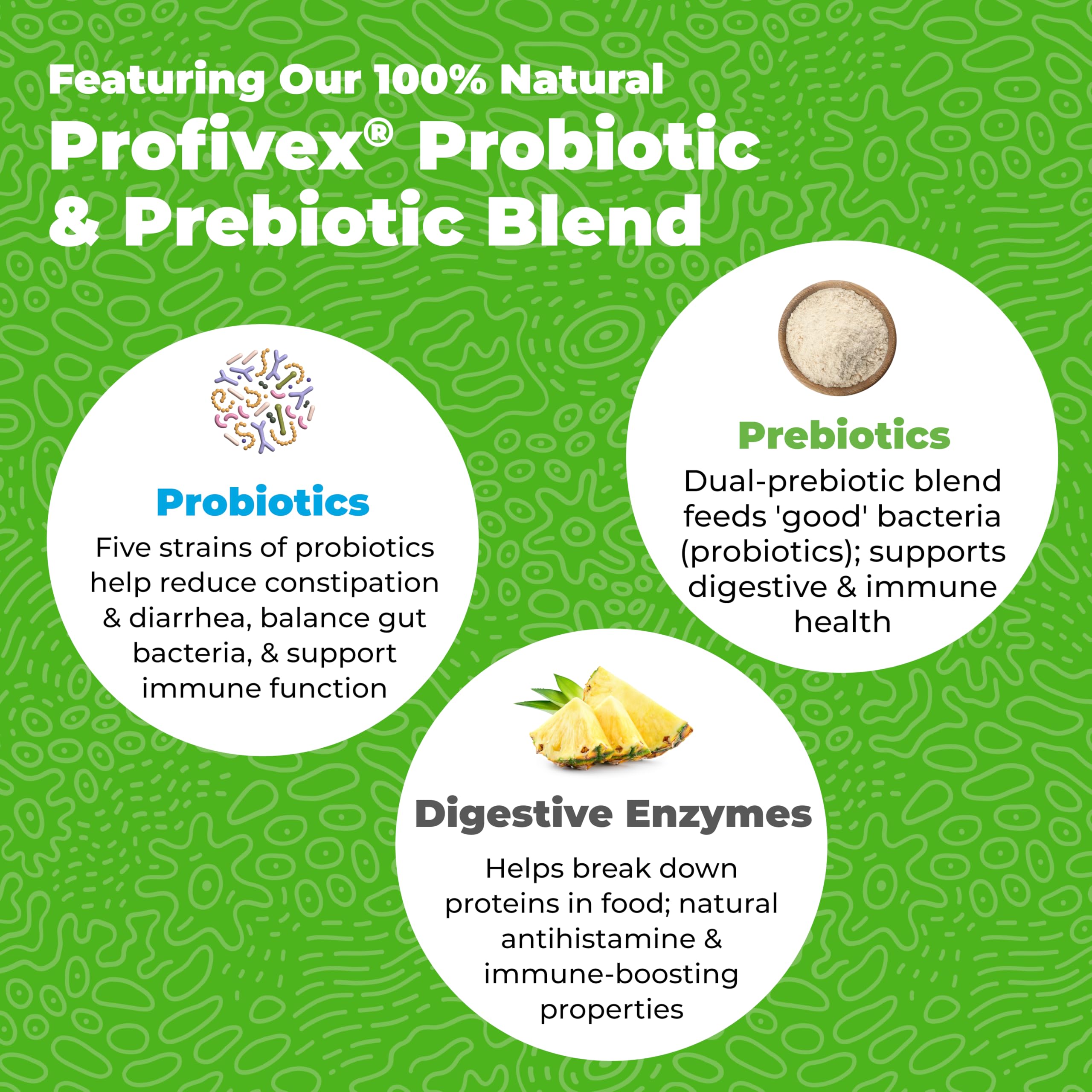 Vetnique Glandex Daily Probiotics for Dogs with Prebiotics to Support Gut Health with Fiber and Digestive Enzymes, Dog Probiotic Chews or Powders (30ct Chews, Bacon Chews) Vetnique Au supplements