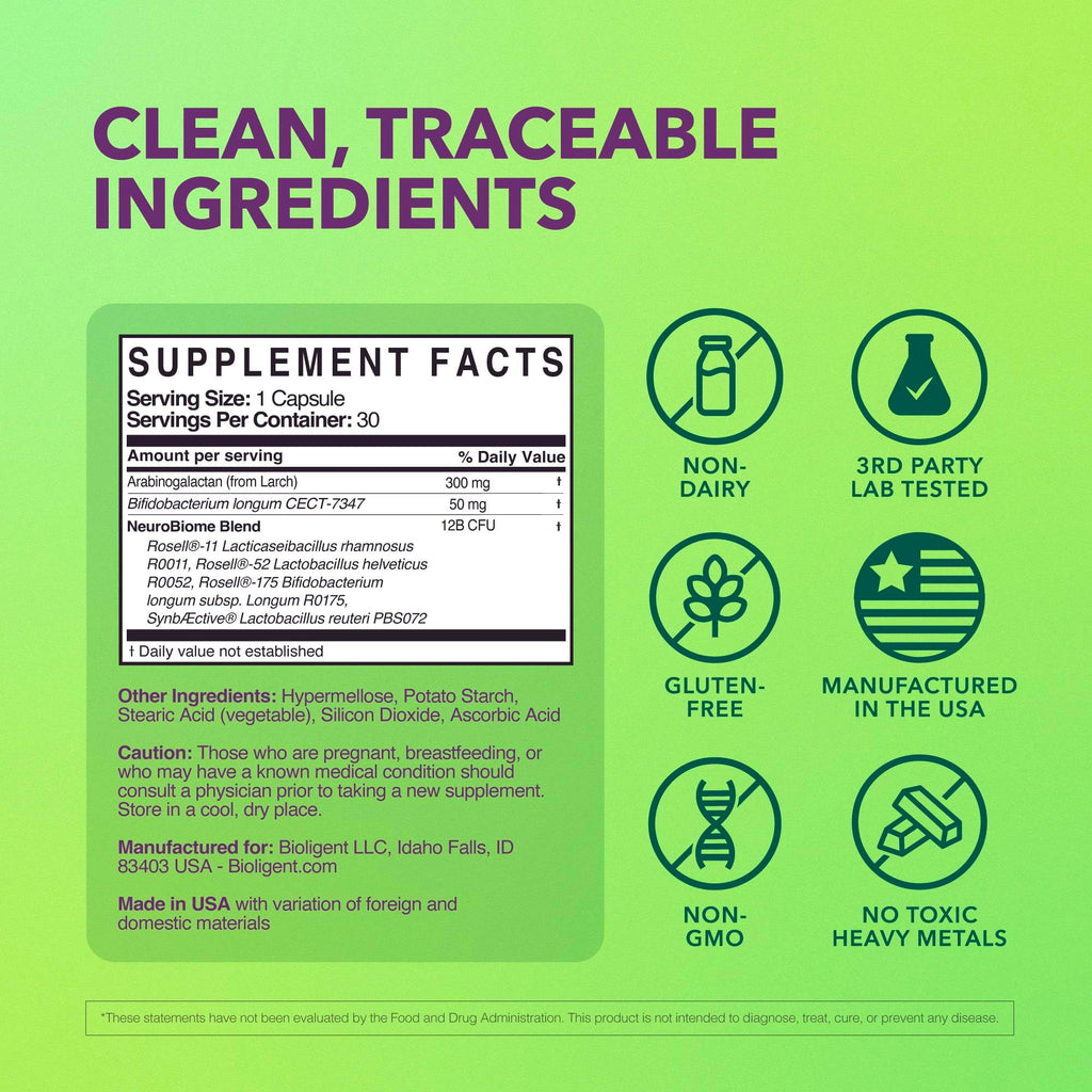 BIOLIGENT Tribiotic+ Prebiotic, Probiotic and Postbiotic Supplement for Women & Men, Gut Health, Immune Support, Bloating Relief, Daily Microbiome and Digestive Support, 30 Capsules, 30 Day Supply BIOLIGENT Au supplements