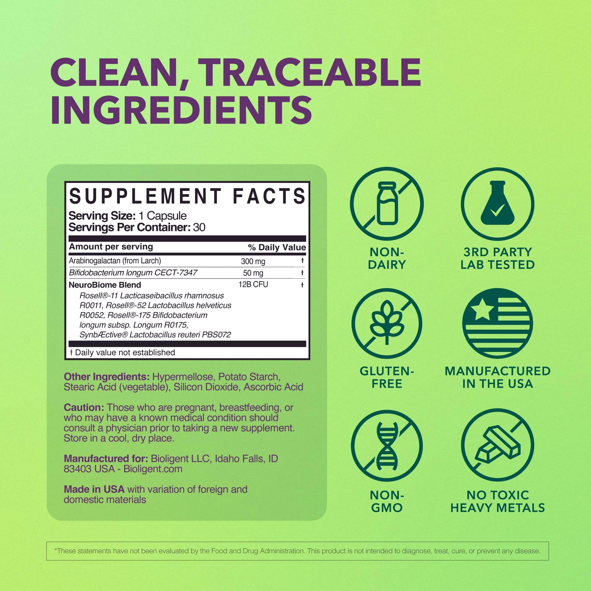 BIOLIGENT Tribiotic+ Prebiotic, Probiotic and Postbiotic Supplement for Women & Men, Gut Health, Immune Support, Bloating Relief, Daily Microbiome and Digestive Support, 30 Capsules, 30 Day Supply BIOLIGENT Au supplements