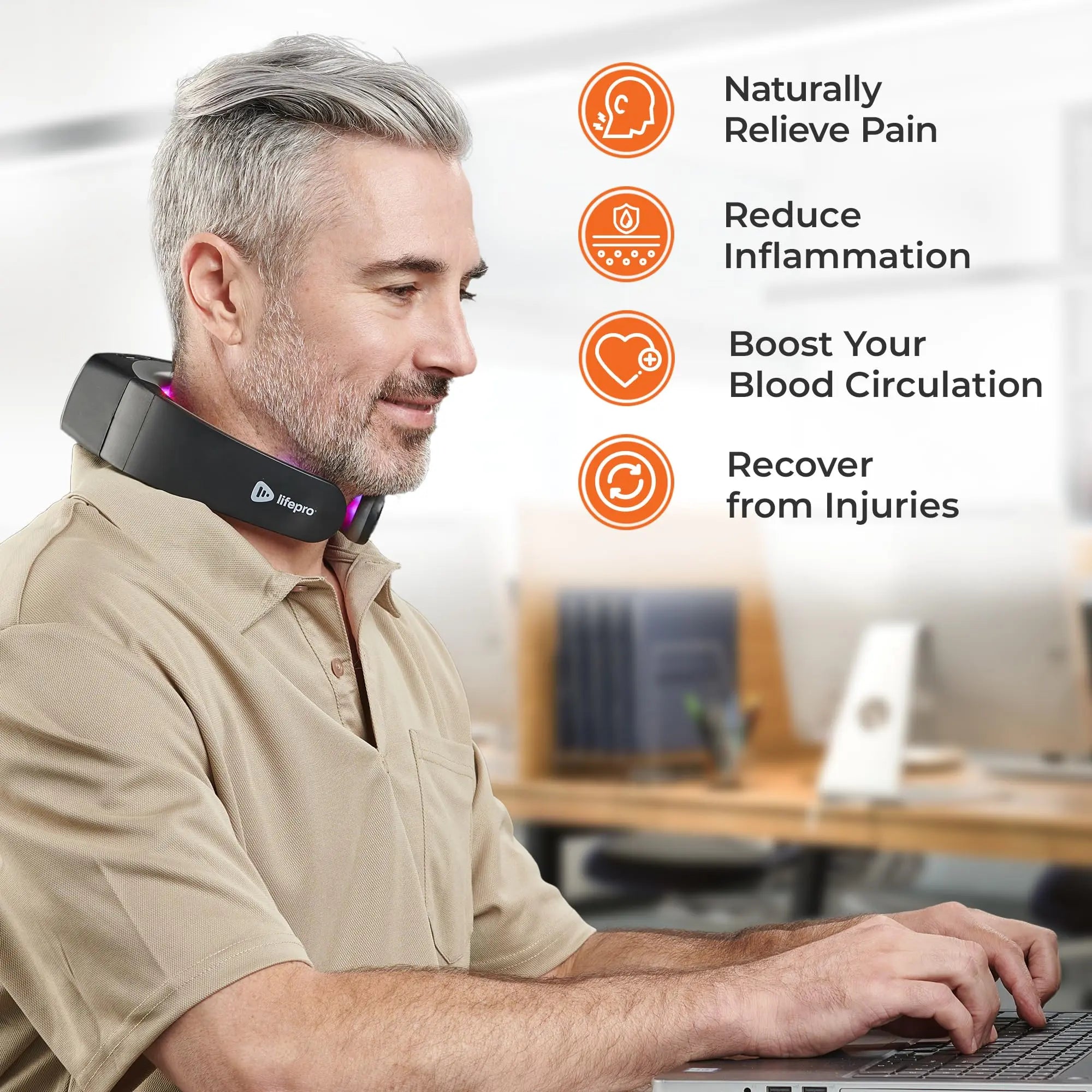 Lifepro Red Light Therapy for Neck - Compact & Rechargeable Red Light Therapy Device- On-The-Go LifePro Au supplements