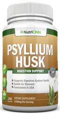 NutriONN PSYLLIUM Husk Capsules - 1450mg Per Serving - 240 Capsules - Double Strength NutriONN Au supplements