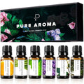 Essential Oils by PURE AROMA 100% Pure Oils kit- Top 6 Aromatherapy Oils Gift Set-6 Pack, 10ML Pure Aroma Au supplements