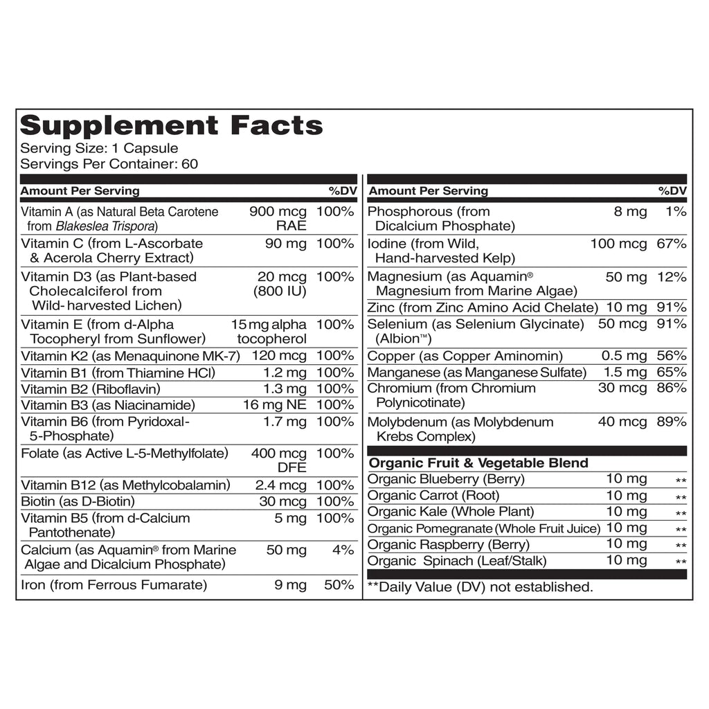 NATURELO One Daily Multivitamin for Women - Energy Support - Whole Food Supplement NATURELO Au supplements