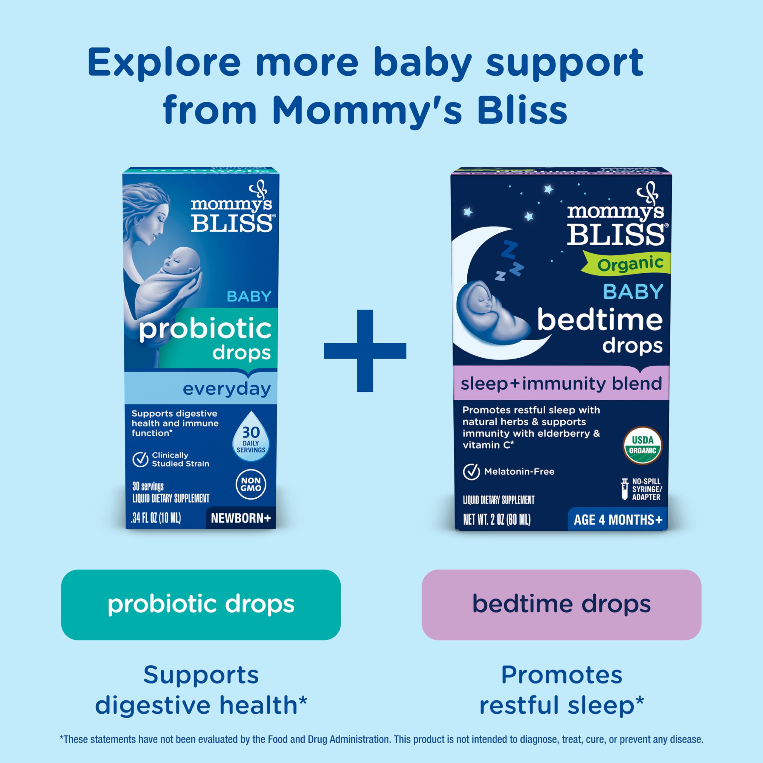 Mommy's Bliss Baby Multivitamin + Iron, Daily Essential Baby Vitamins for Immune Support, Healthy Growth & Bone Development, Age 2 Months+, 30 ml