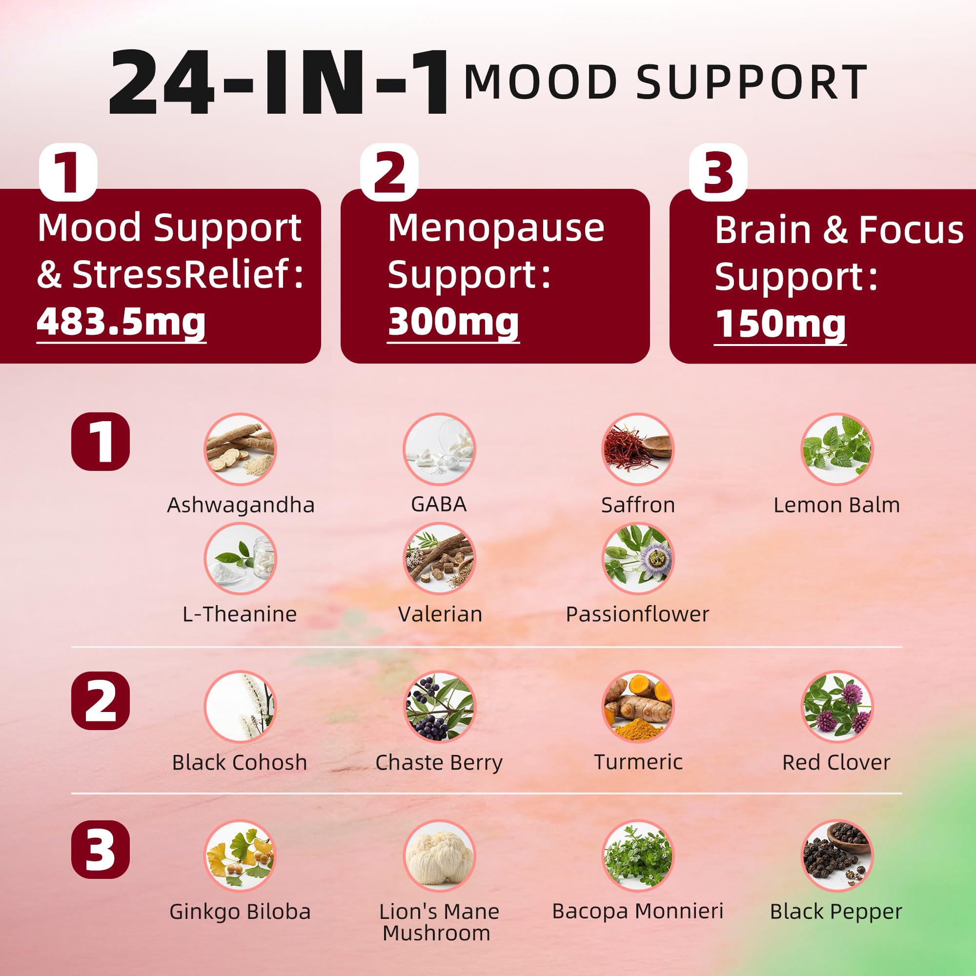 GREENPEOPLE Saffron Extract Supplements Drop - 24-in-1 88.5mg Saffron Extract with Ashwagandha,Black Cohosh & Lion's Mane for Mood&Focus,Stress Relief,Cortisol Reducer,Menopause – Vegan 2FL OZ GREENPEOPLE Au supplements