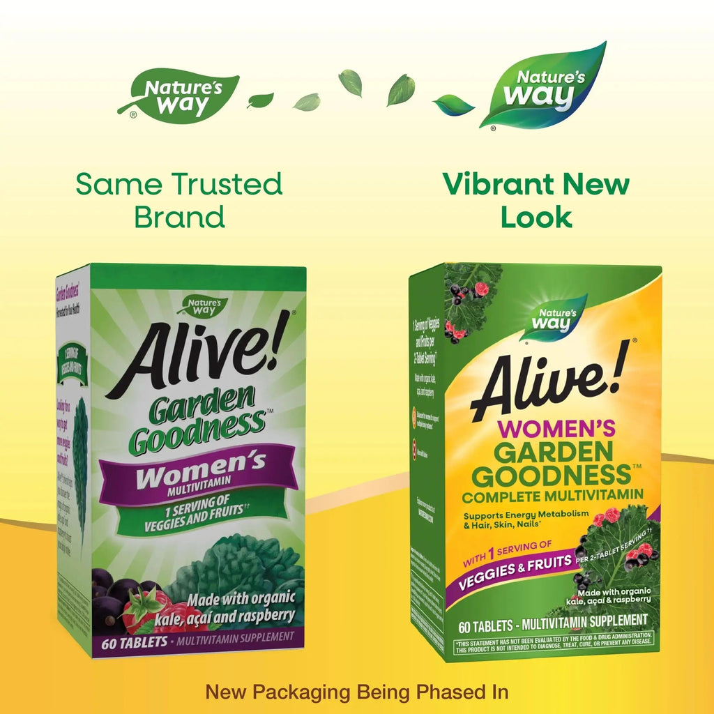 Nature's Way Alive! Garden Goodness Multivitamin for Women, High Potency B-Vitamins to Support Cellular Energy Nature's Way Au supplements