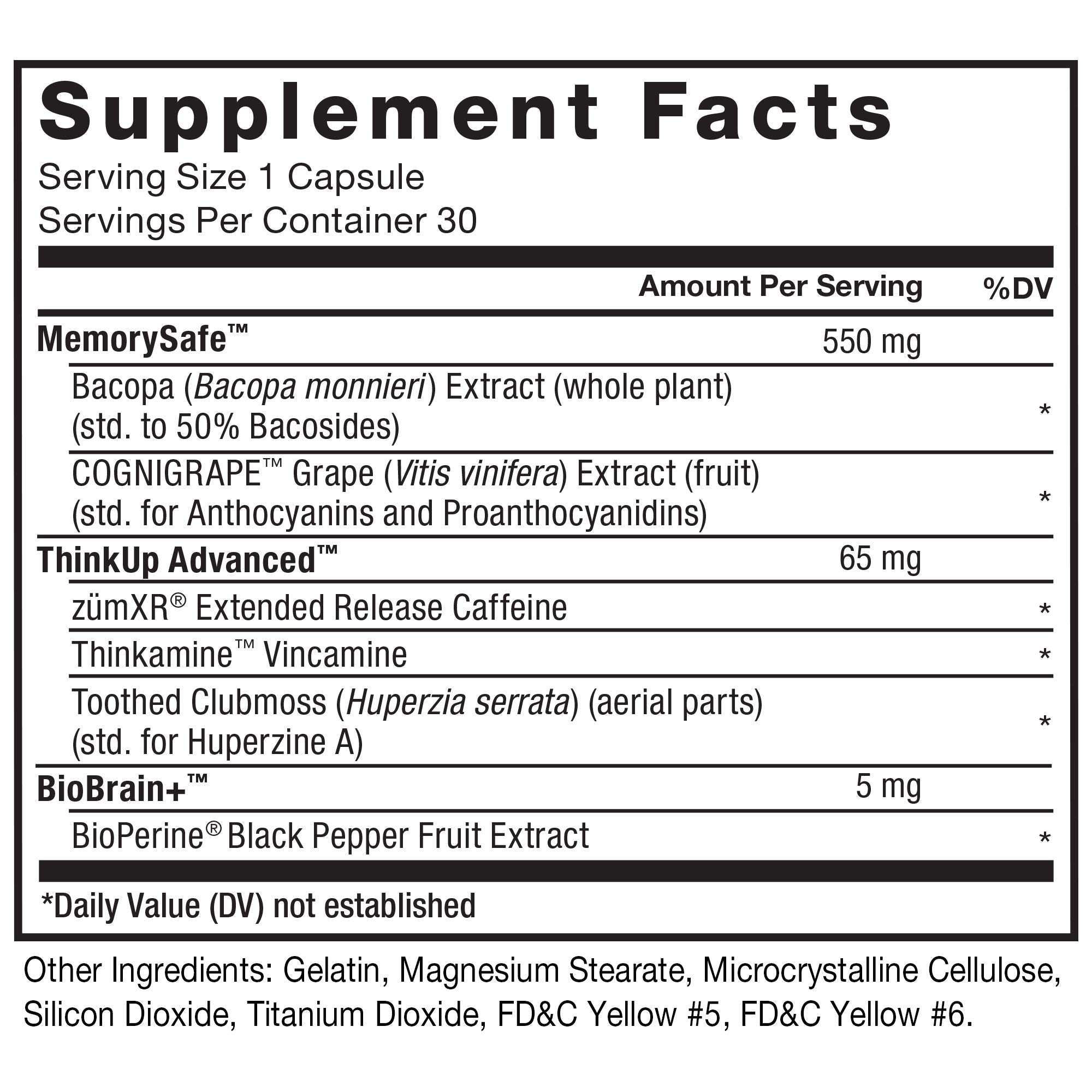 Force Factor Forebrain Nootropic Brain Supplement to Improve Memory, Boost Focus, Increase Mental Energy, and Support Brain Health with Caffeine, Bacopa, and Huperzine A, 30 Capsules Force Factor Au supplements