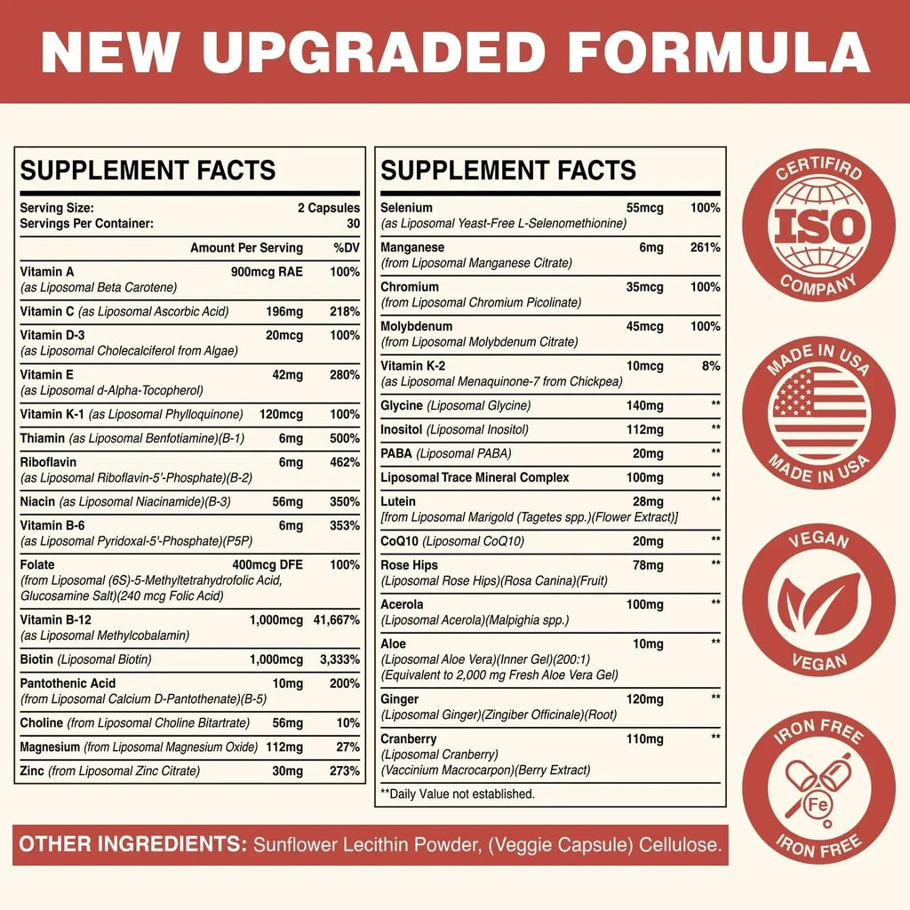 Sambugra Liposomal Multivitamin for Women 50+ - Women Daily Multivitamin with 32 Ingredients, CoQ10, Vitamins C, B, D, E Sambugra Au supplements