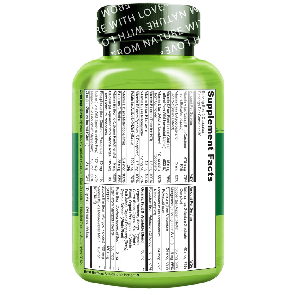 NATURELO Teen Multivitamin - Whole Food Multivitamin for Teenage Boys - Minerals Supplement for Active Kids NATURELO Au supplements