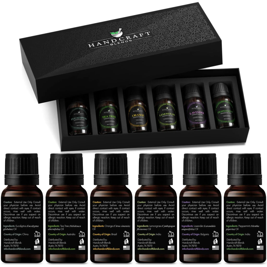 Handcraft Essential Oils Set – Top 6 Essential Oil Diffuser Oils for Home, Candle Making, Aromatherapy Oils Handcraft Blends Au supplements