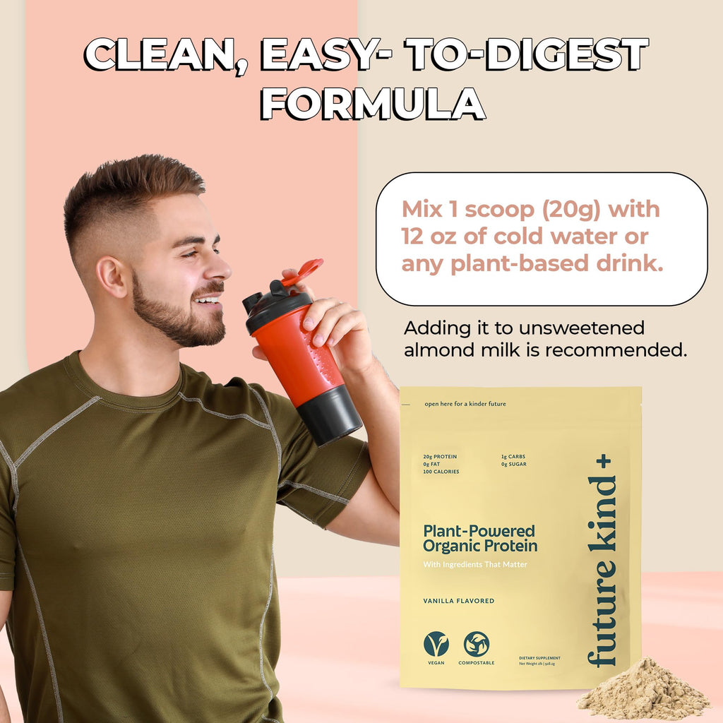 Future Kind Vegan Protein Powder, Vanilla, Pea Plant Protein for Lean Muscle with Iron & Fiber, Whey-Free, Sugar-Free, Soy-Free, Non-Dairy (34 Servings) Future Kind Au supplements