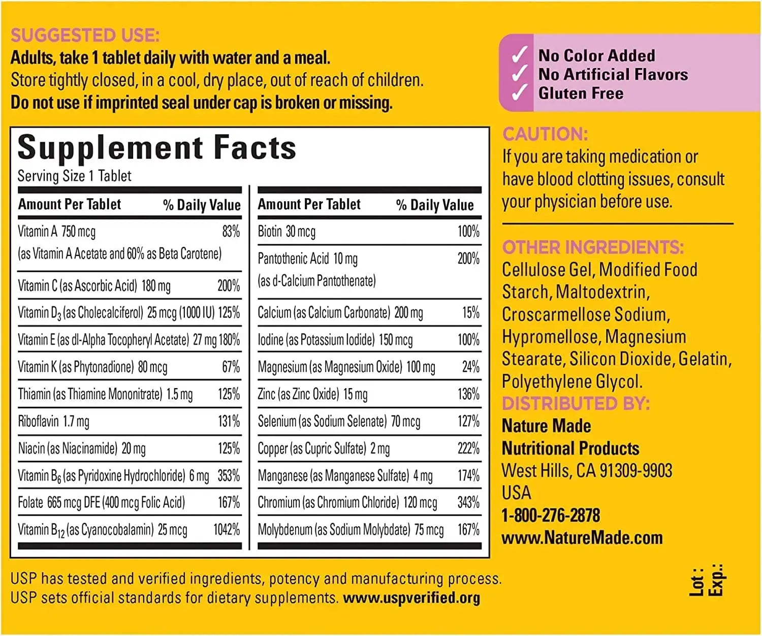 Nature Made Multi for Her 50+ Vitamin/Mineral Tablets 90 ea (Pack of 4) Nature Made Au supplements