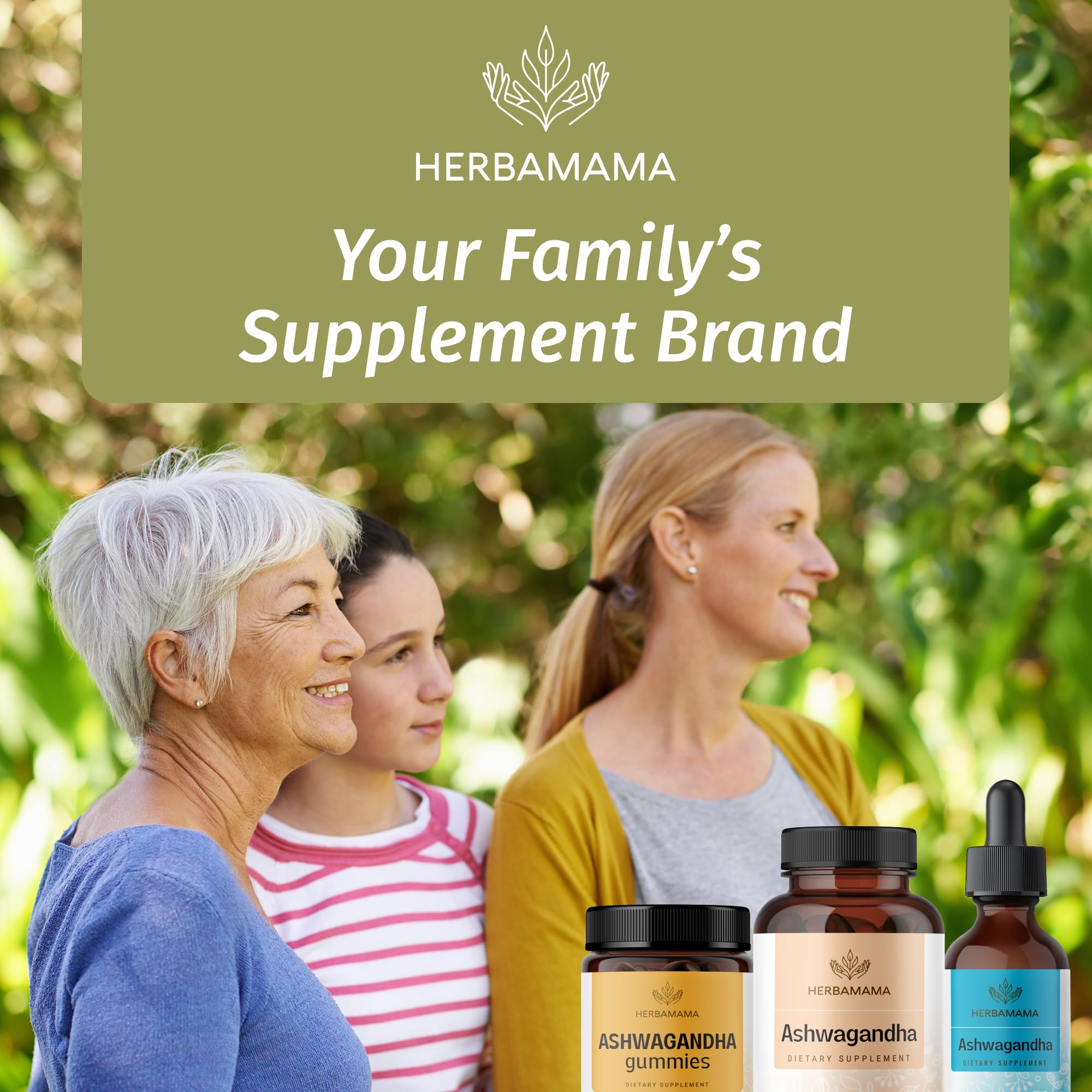 HERBAMAMA Ashwagandha Capsules - 1500mg Pure Ashwagandha Root Focus Supplement - Vegan, Non-GMO Mood & Calm Support Supplement for Adults, 100 Caps HERBAMAMA Au supplements