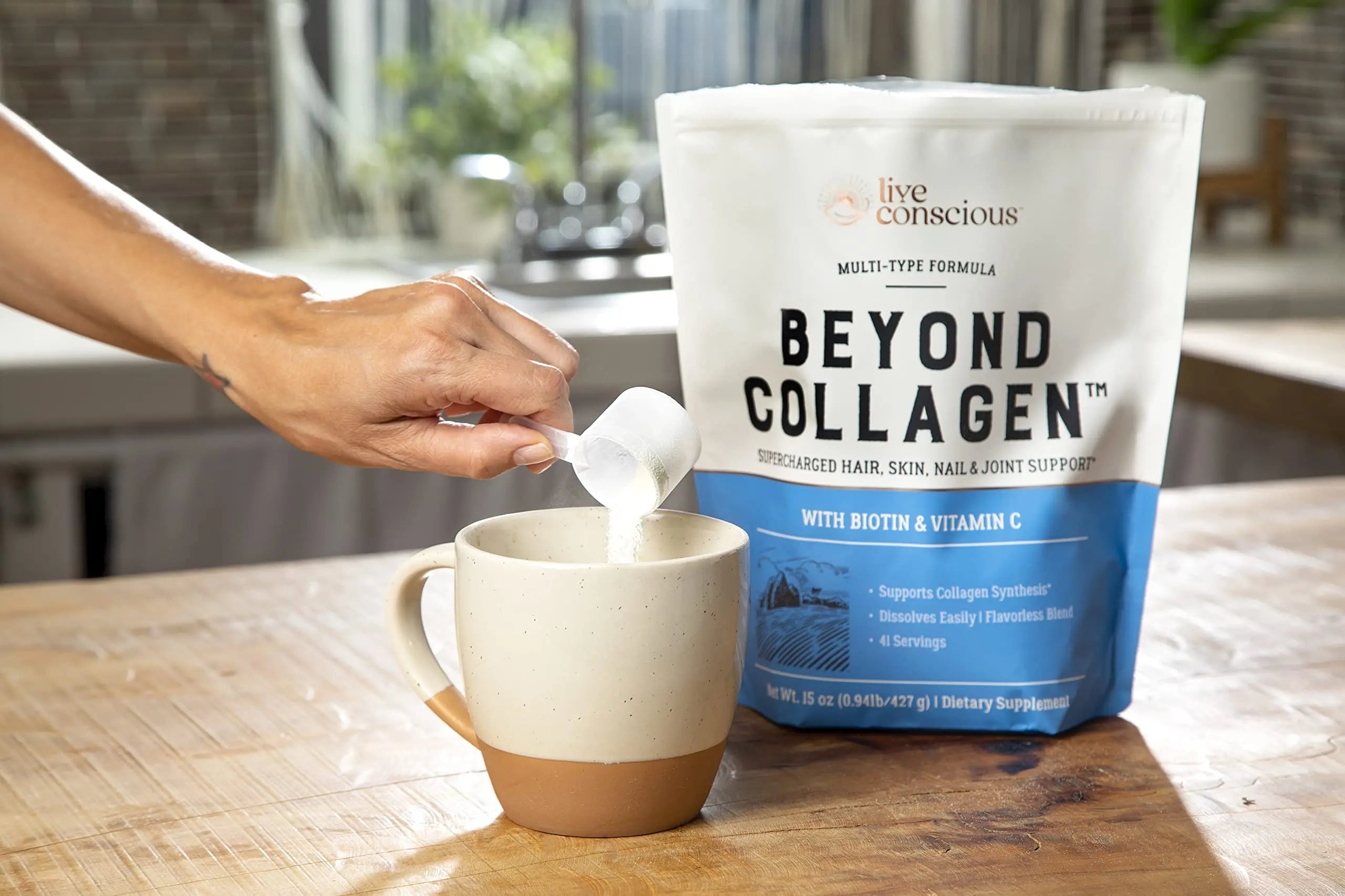 Live Conscious Beyond Collagen Multi Collagen Powder for Women w/Types I, II, III, V & X Live Conscious Au supplements