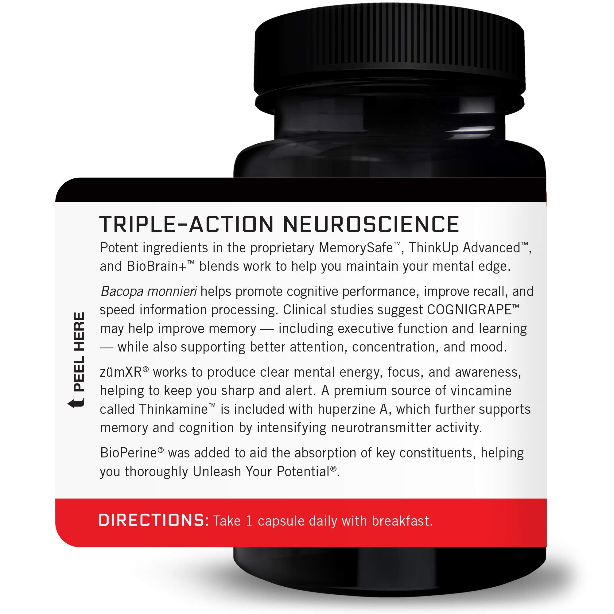 Force Factor Forebrain Nootropic Brain Supplement to Improve Memory, Boost Focus, Increase Mental Energy, and Support Brain Health with Caffeine, Bacopa, and Huperzine A, 30 Capsules Force Factor Au supplements