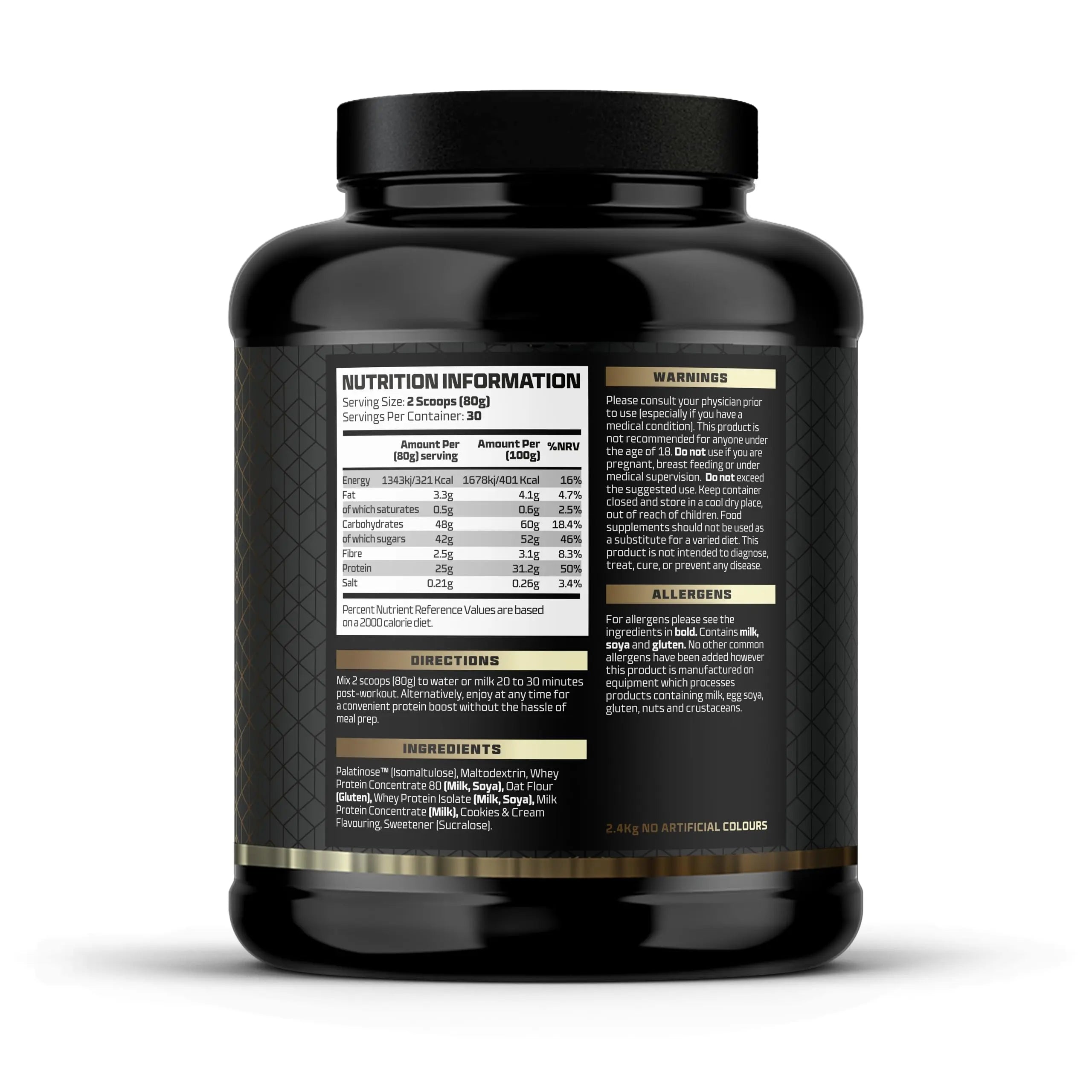 Beast Pharm | Recover Whey Protein Powder | 2.4kg/30 Servings | Cookies & Cream Beast Pharm Au supplements