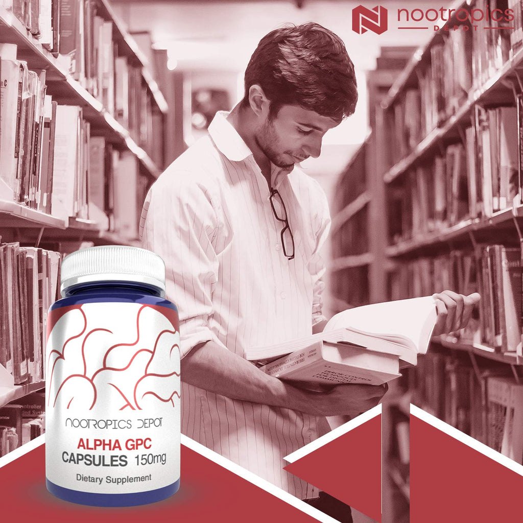 Nootropics Depot Alpha GPC Capsules | 150mg | 60 Count | Choline Supplement | Brain Health Supplement | Supports Healthy Brain Function | Enhance Cognition, Memory + Focus Nootropics Depot Au supplements