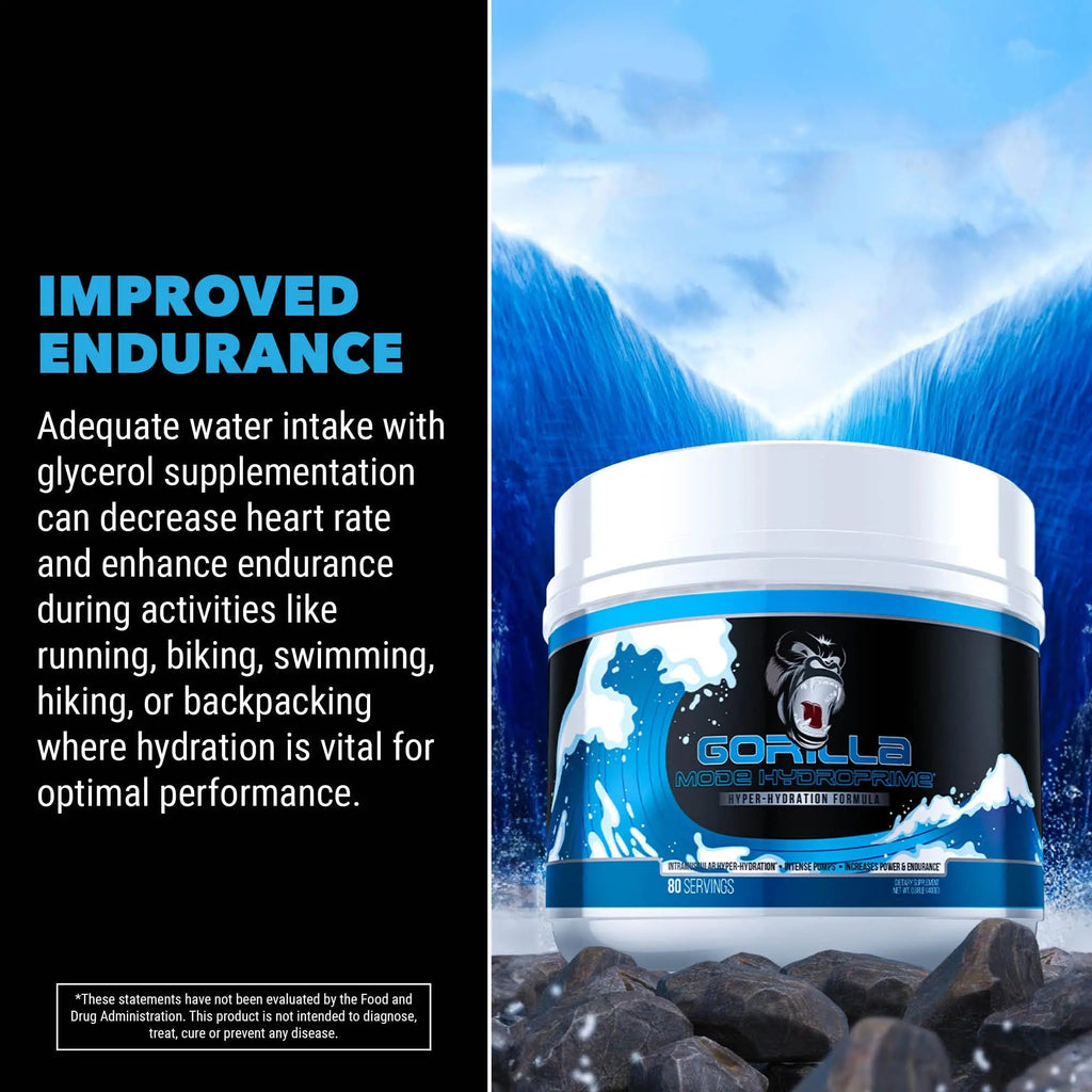 Gorilla Mind Hydroprime Glycerol Pre-Workout - Hydrating Pre-Workout Formula for Intense Gorilla Mind Au supplements