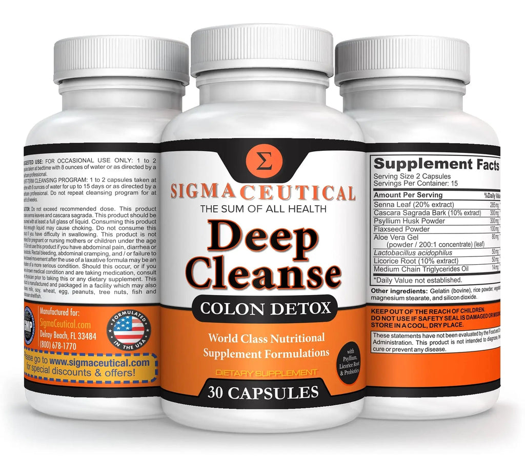 Sigmaceutical 1 Day Colon Cleanse - Detox Cleanse - Bowel Cleanse & Laxative - Bowel Detox Sigmaceutical Au supplements