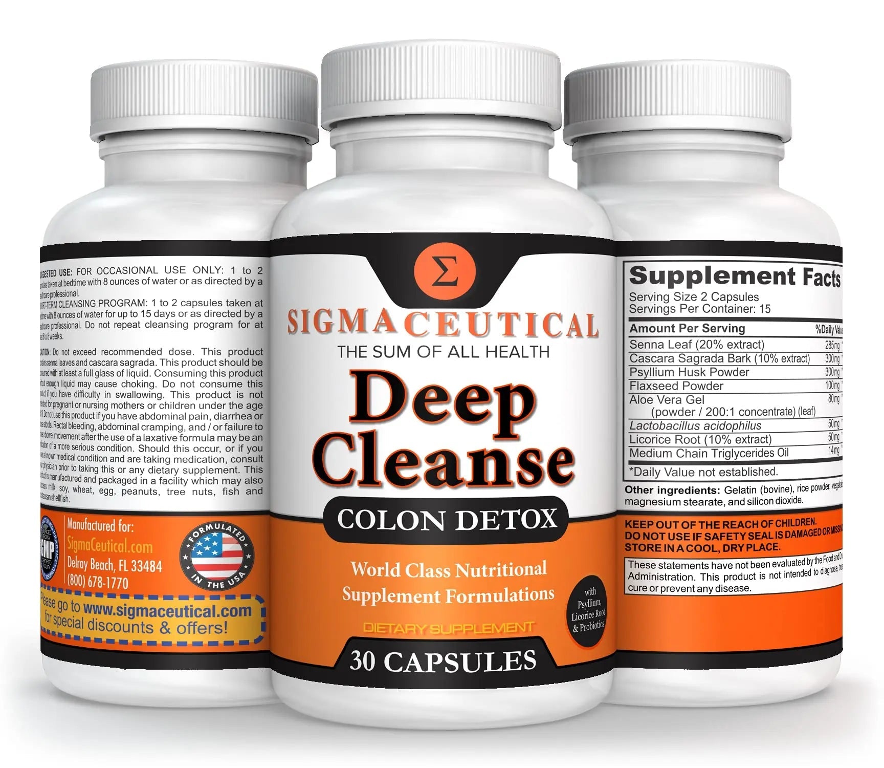 Sigmaceutical 1 Day Colon Cleanse - Detox Cleanse - Bowel Cleanse & Laxative - Bowel Detox Sigmaceutical Au supplements