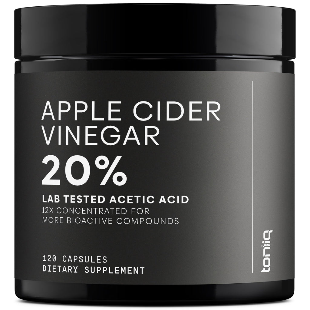 Toniiq Apple Cider Vinegar Capsules - Ultra High Potency 2,010mg Formula with 20% Acetic Acid & Cayenne Pepper - Made with The Mother - Third-Party Lab Tested - 120 Capsules Toniiq Au supplements
