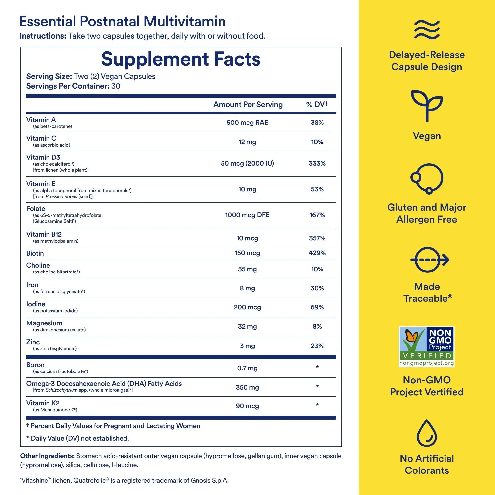 Ritual Essential for Women Postnatal Multivitamin - Postpartum Vitamin - Omega-3 DHA & Choline for Lactation Support, Vitamin A, C, D3 & Zinc Ritual Au supplements