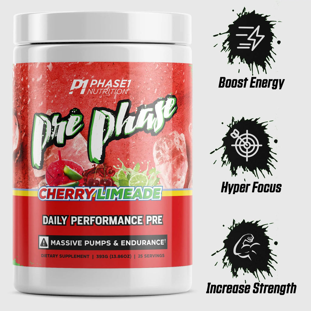 Pre Phase Daily Driver Preworkout - Phase 1 Nutrition (Cherry Limeade, 25 Servings) Phase One Nutrition Au supplements