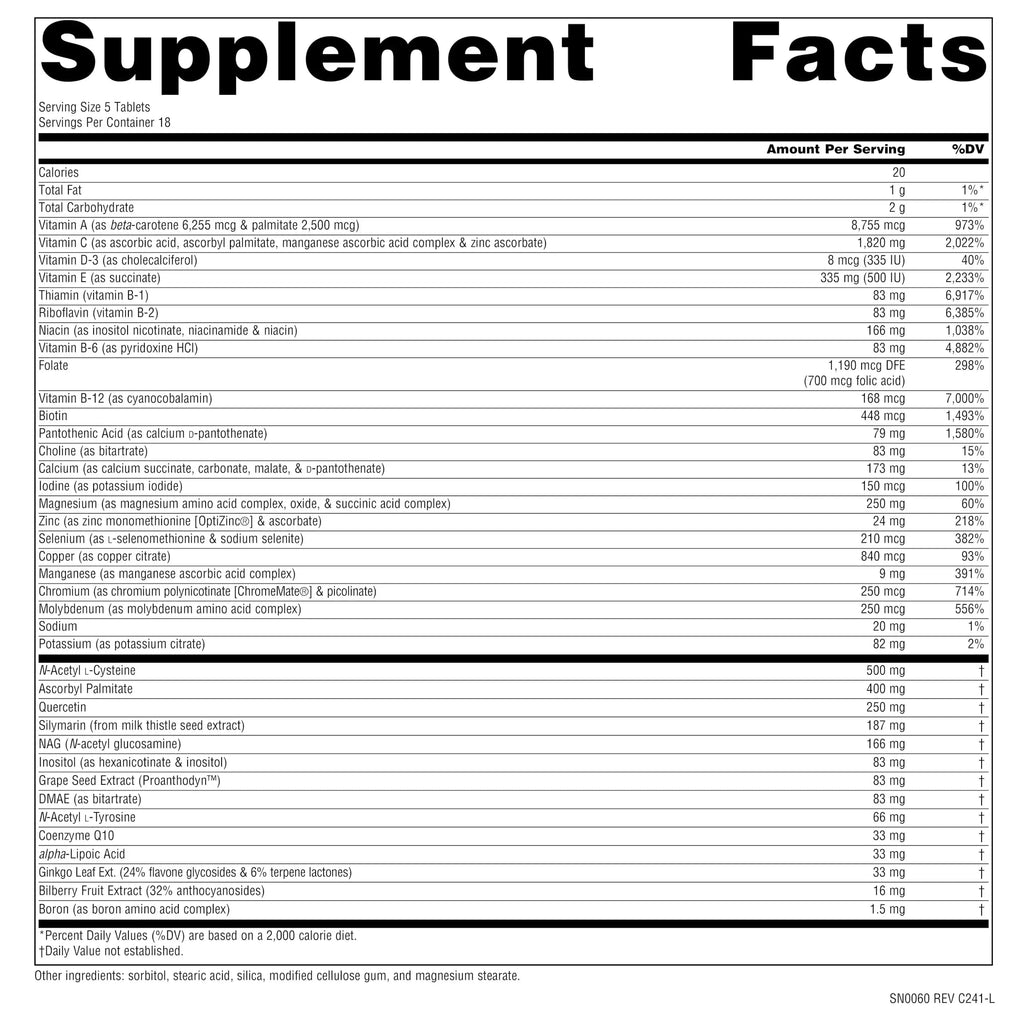 Source Naturals Elan Vital Multiple, for Multiple Body System Support* - 90 Tablets Source Naturals Au supplements