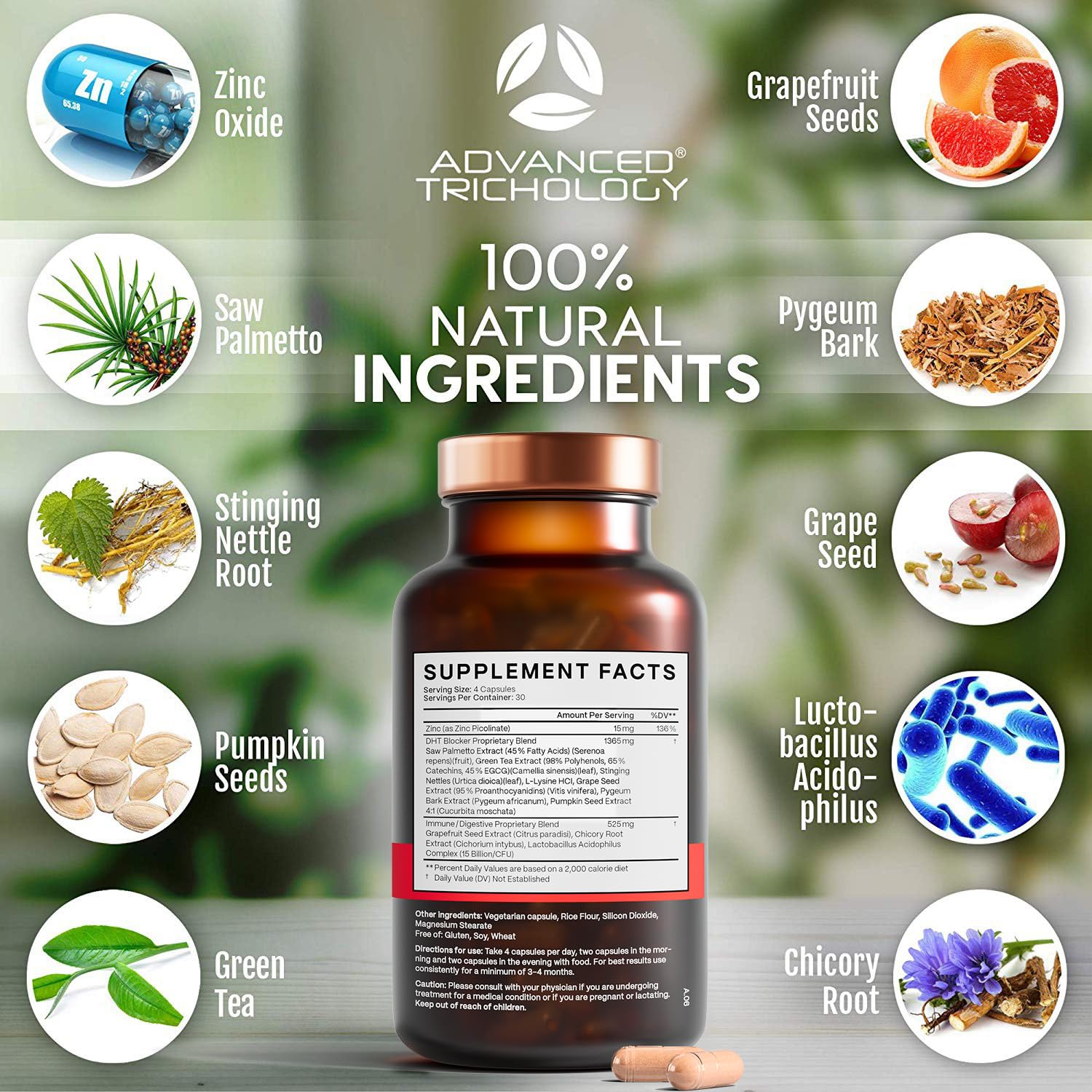 DHT Blocker - Hair Growth Supplement for Genetic Thinning for Men and Women | Approved* by American Hair Loss Association | Guaranteed, Backed by 20 Years