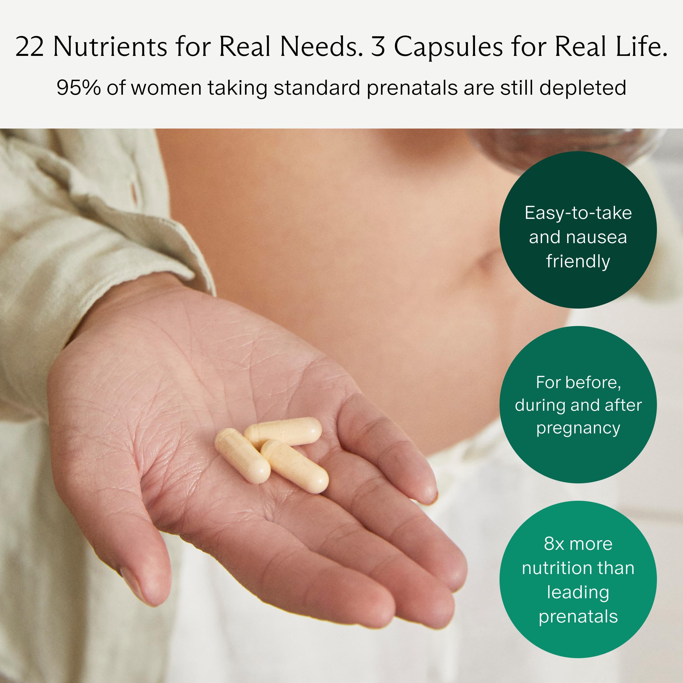 Needed. Multivitamin for Prenatal | Prenatal Multi Essentials Capsule - Pregnancy, Breastfeeding, Postpartum | Expertly-Formulated