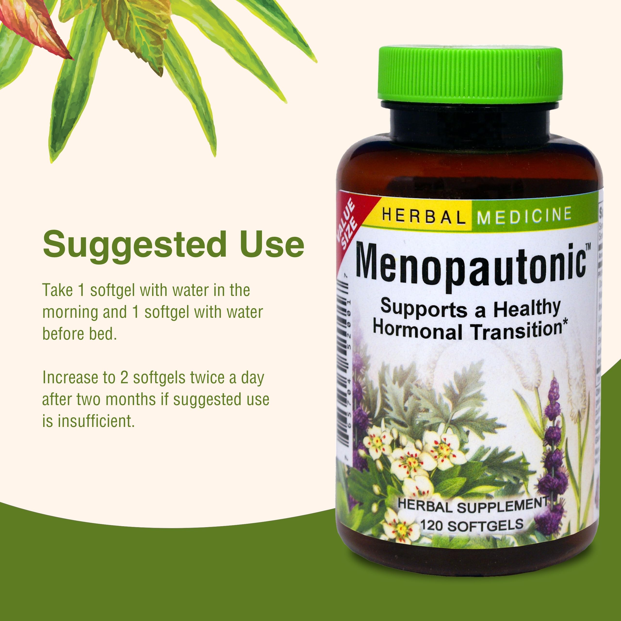 Herbs Etc. Menopautonic Softgels - Essential Supplement for Women - Hormonal Transition Support Supplement - Offers Menopausal Support with Dong Quai & Motherwort - 120 Softgels (120 Servings) Herbs Etc. Au supplements