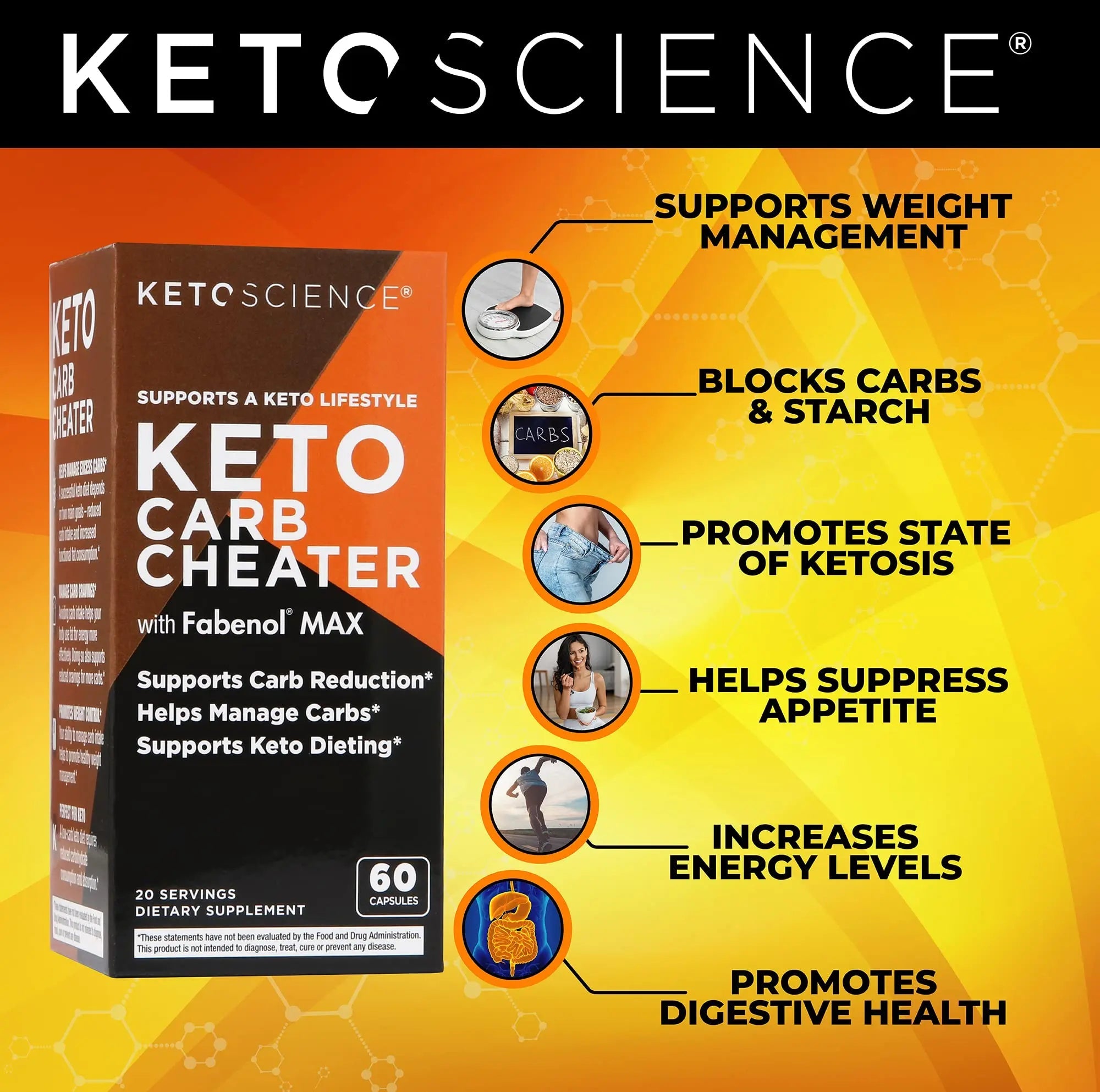 Keto Science Keto Carb Cheater, Supports Carb Reduction, Helps Manage Carbs, Supports Keto Science Au supplements