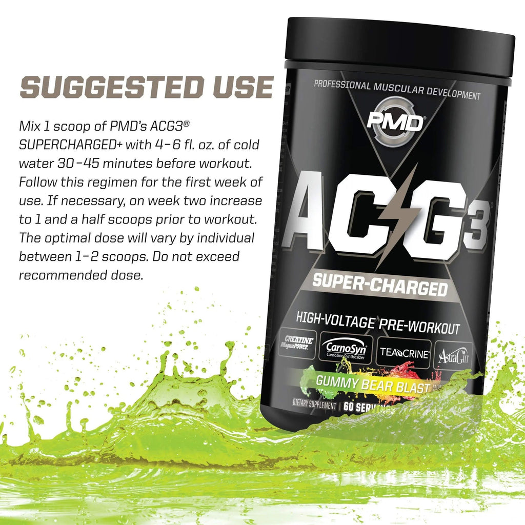 PMD Sports ACG3 Supercharged - Pre Workout - Powerful Strength, High Energy, Maximize PMD Au supplements