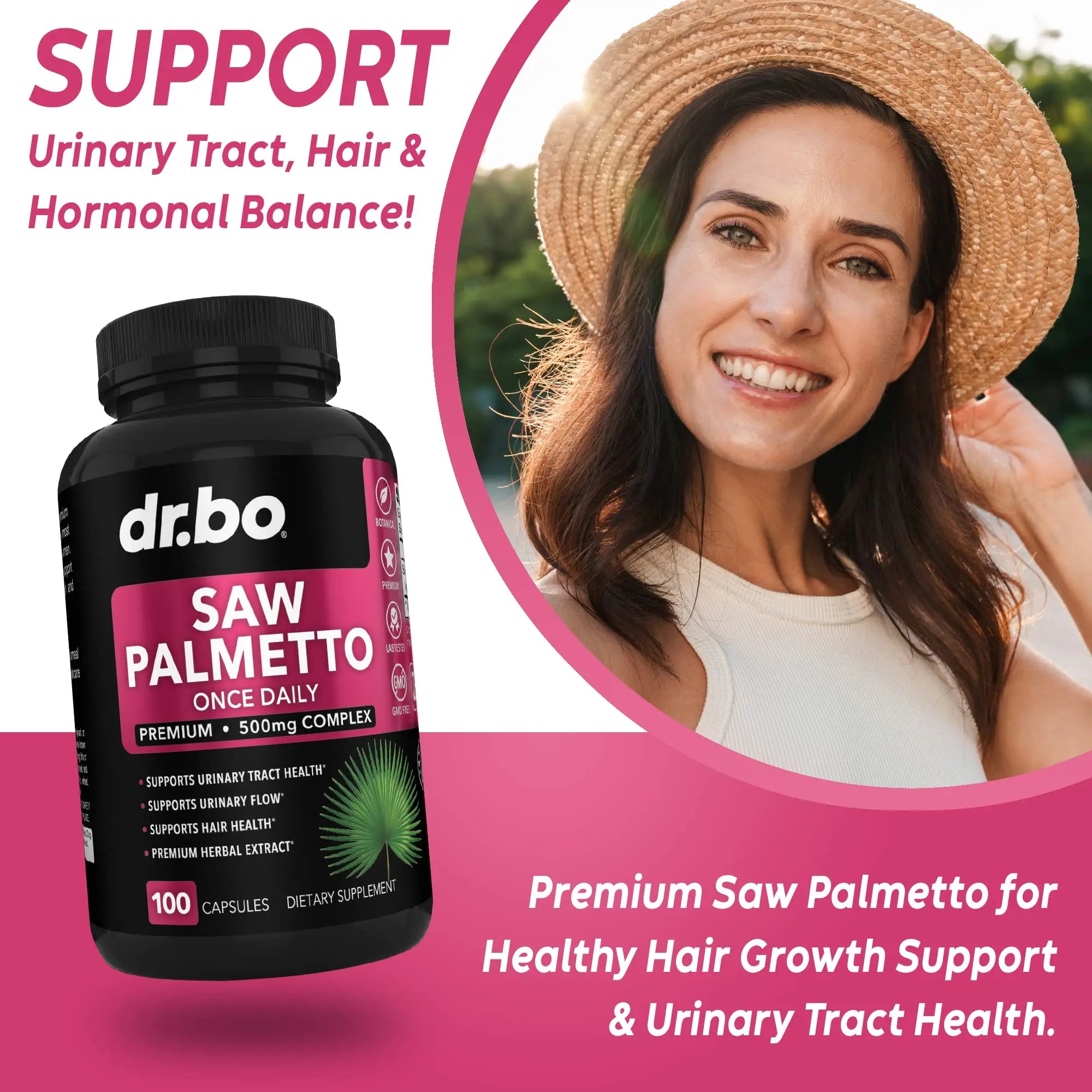 Saw Palmetto for Women Hair Loss - DHT Blocker for Women Hair Growth Plus Bladder DR. BO Au supplements