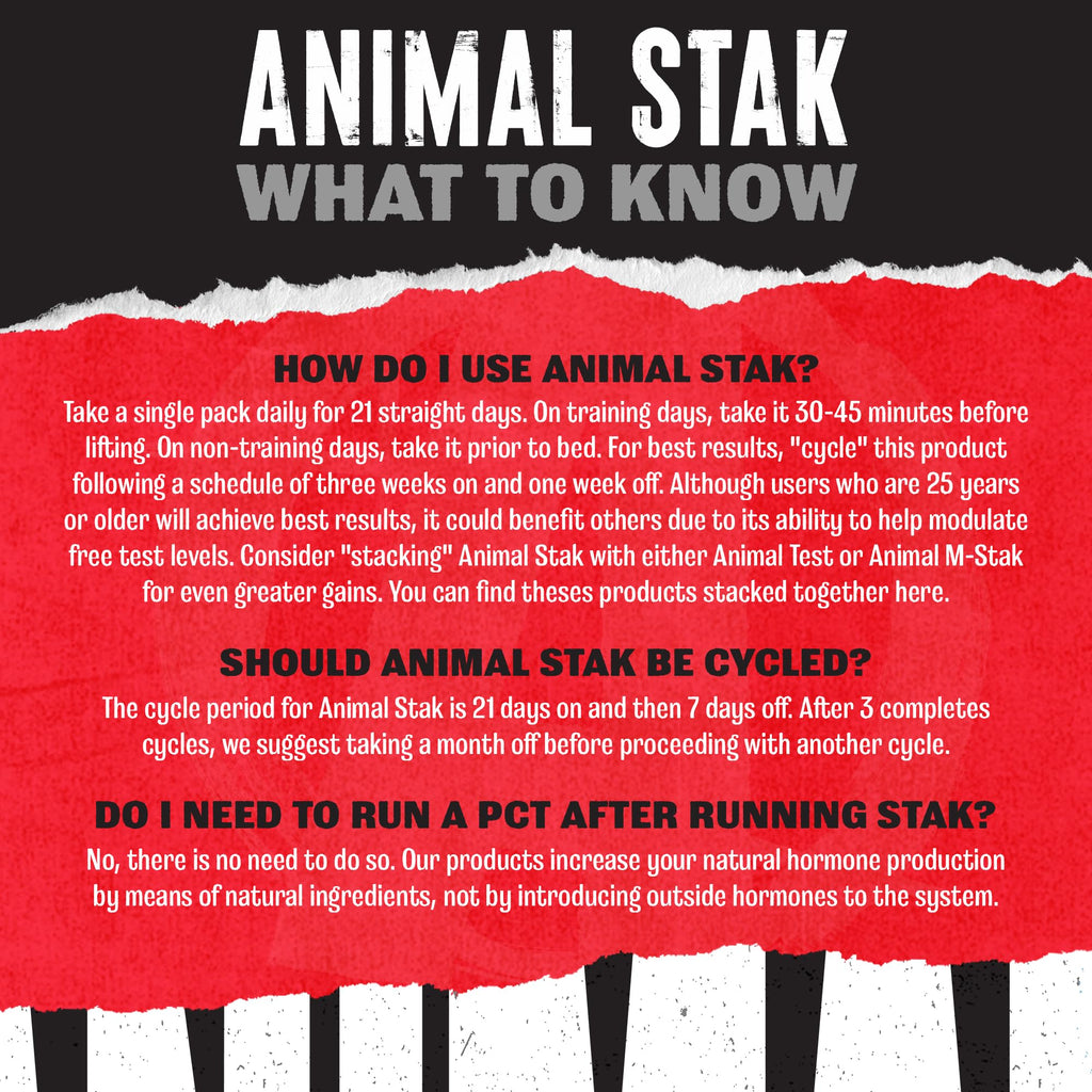 Animal Stak – Complete Natural Hormone Booster Supplement with Tribulus – Natural Testosterone Booster for Athletes – Contains Estrogen Blockers – 1 Month Cycle Animal Au supplements