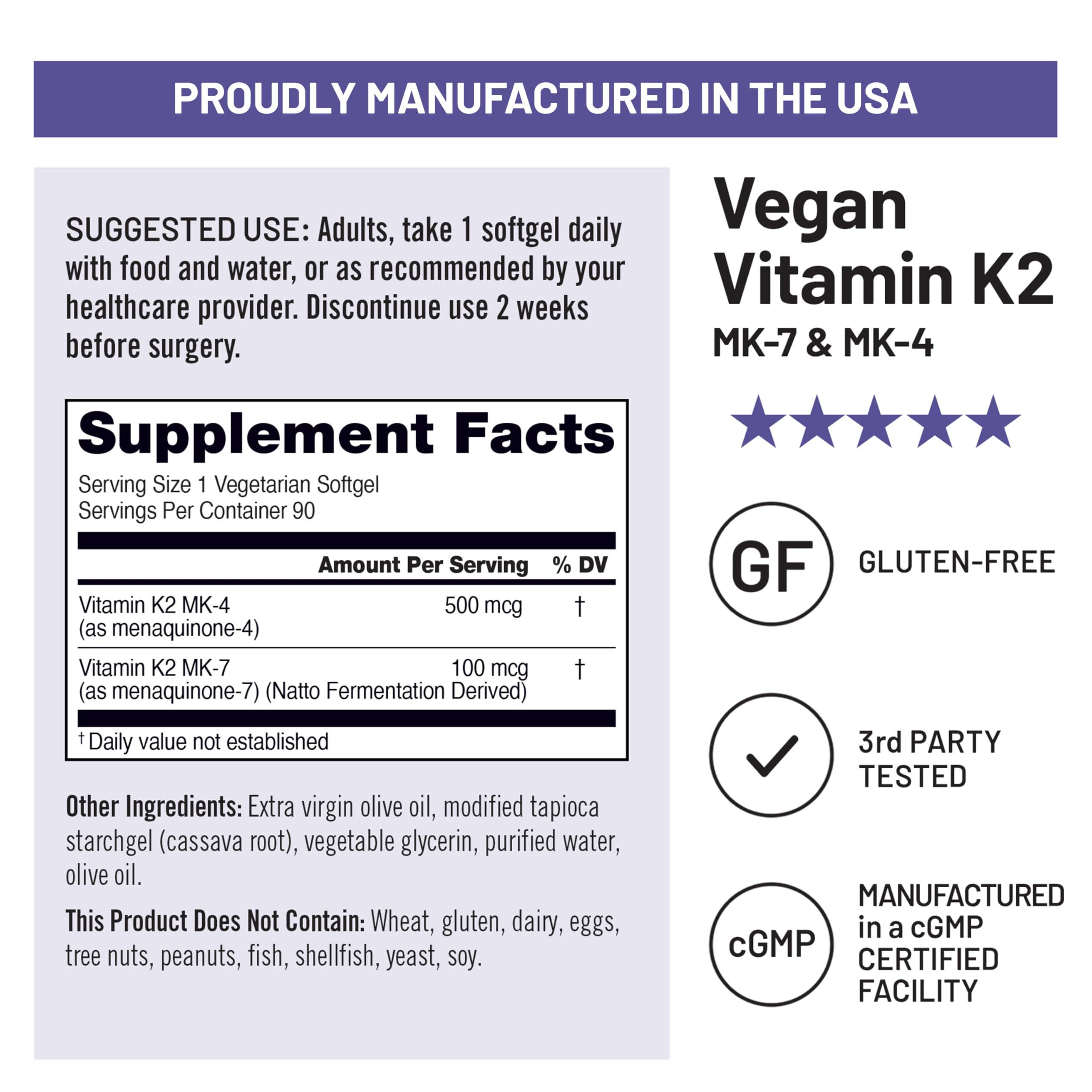 NatureWise Vitamin K2 600mcg Supplement with MK-7 100mcg & MK-4 500mcg - Enhanced Bioavailable Formula - K Complex for Bone and Heart Health