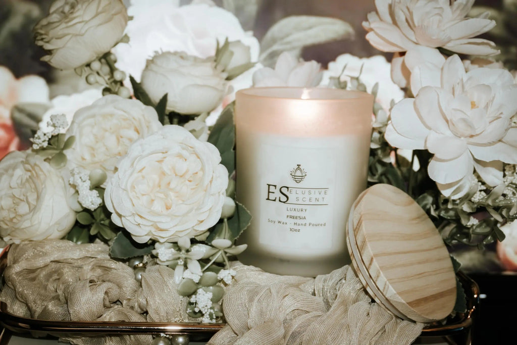 Freesia | 10oz | Luxury Candle | Scented Candle | Aromatherapy | Essential Fragrance Oils | 100% Soy Wax Elusive Scent Au supplements